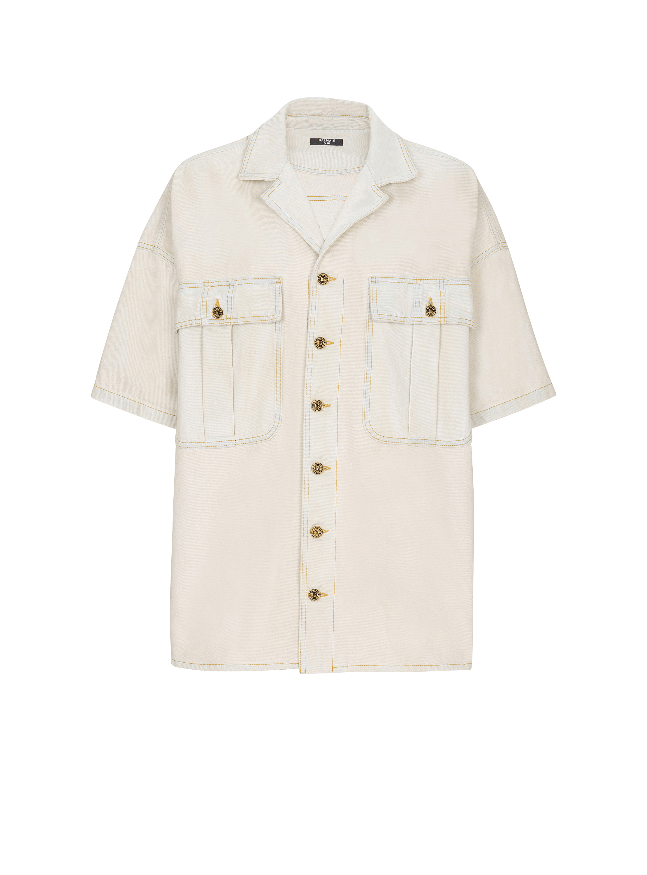 Faded denim overshirt