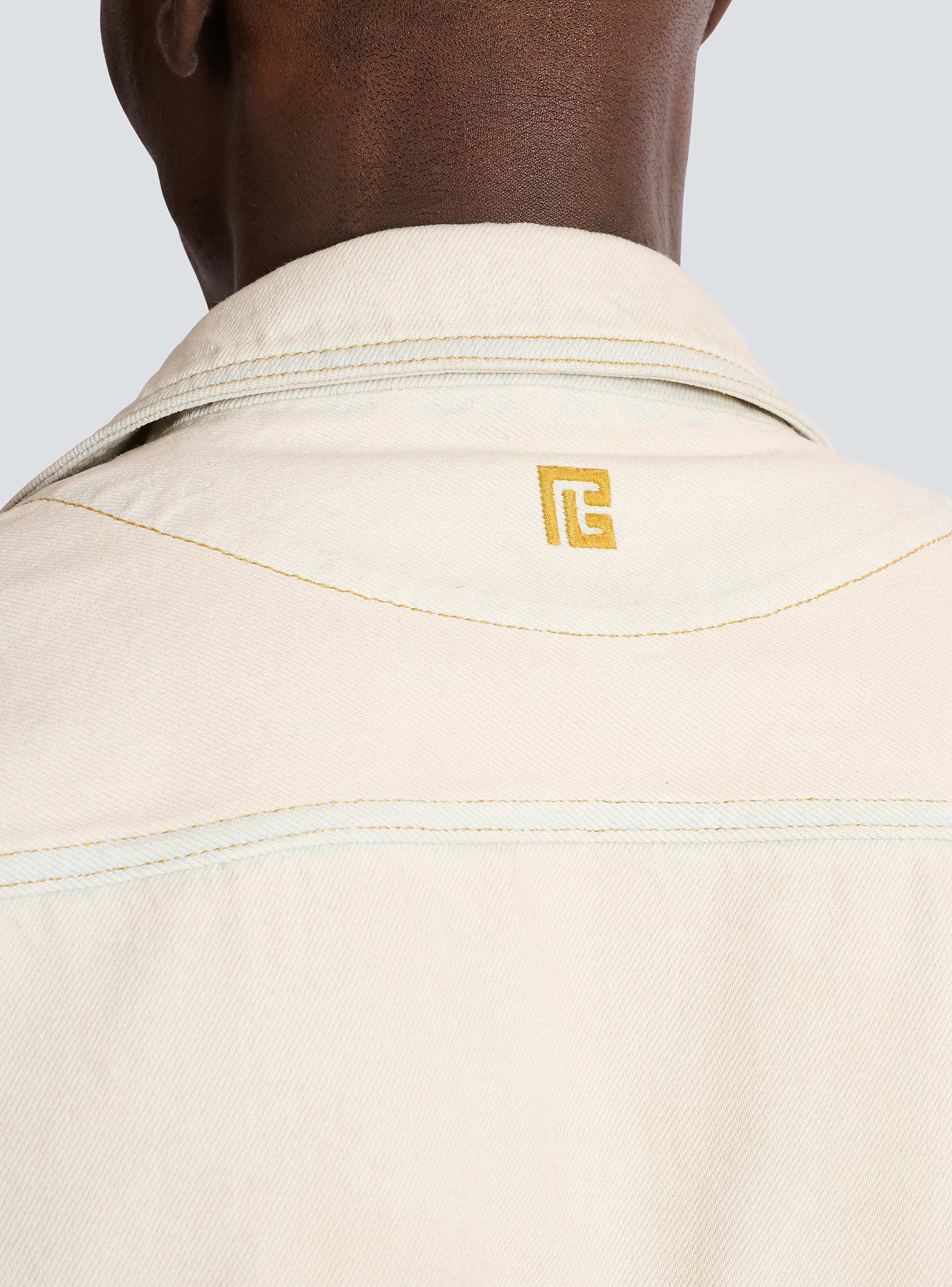 Faded denim overshirt