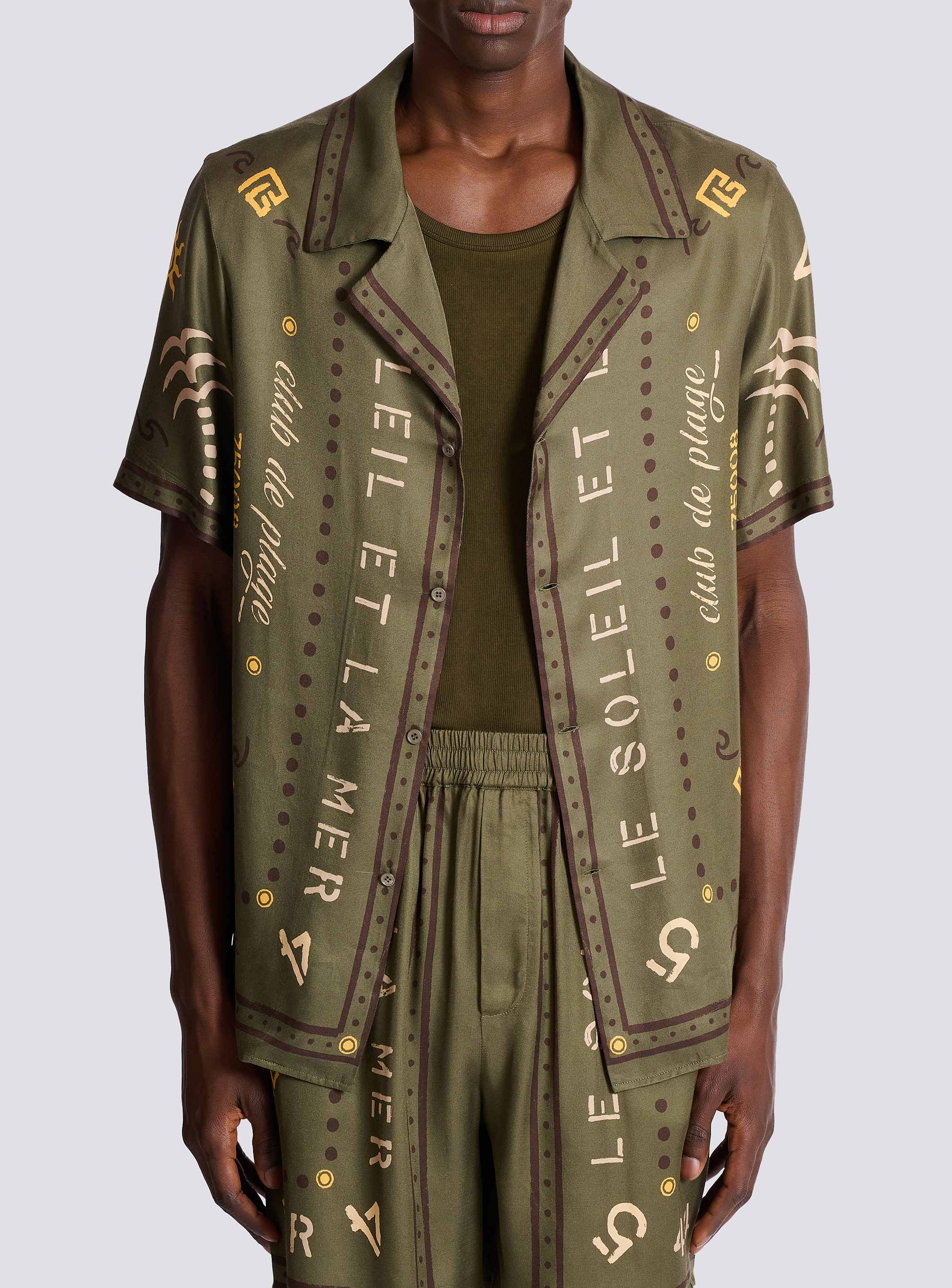 Shirt with Balmain Club print