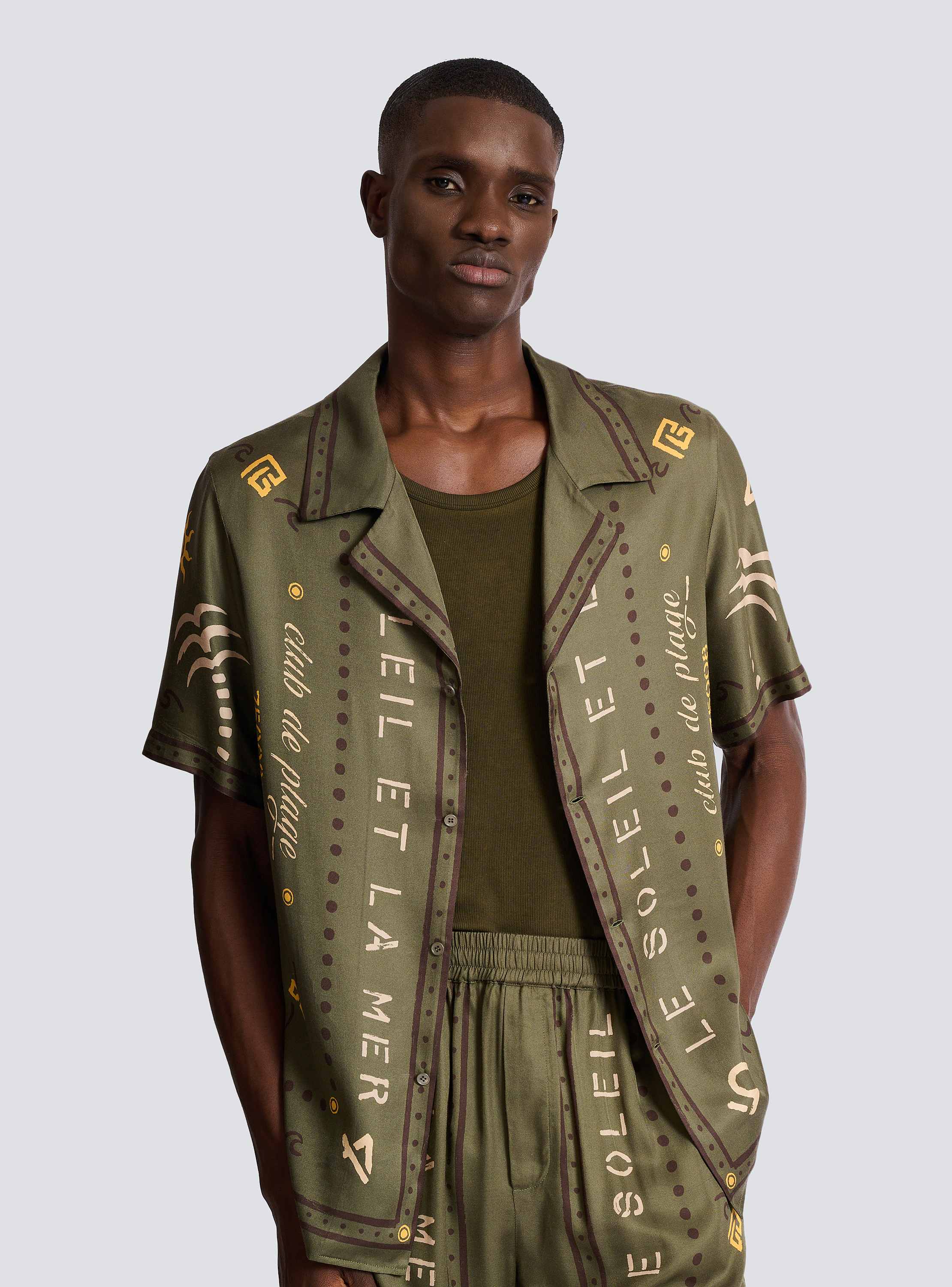 Shirt with Balmain Club print