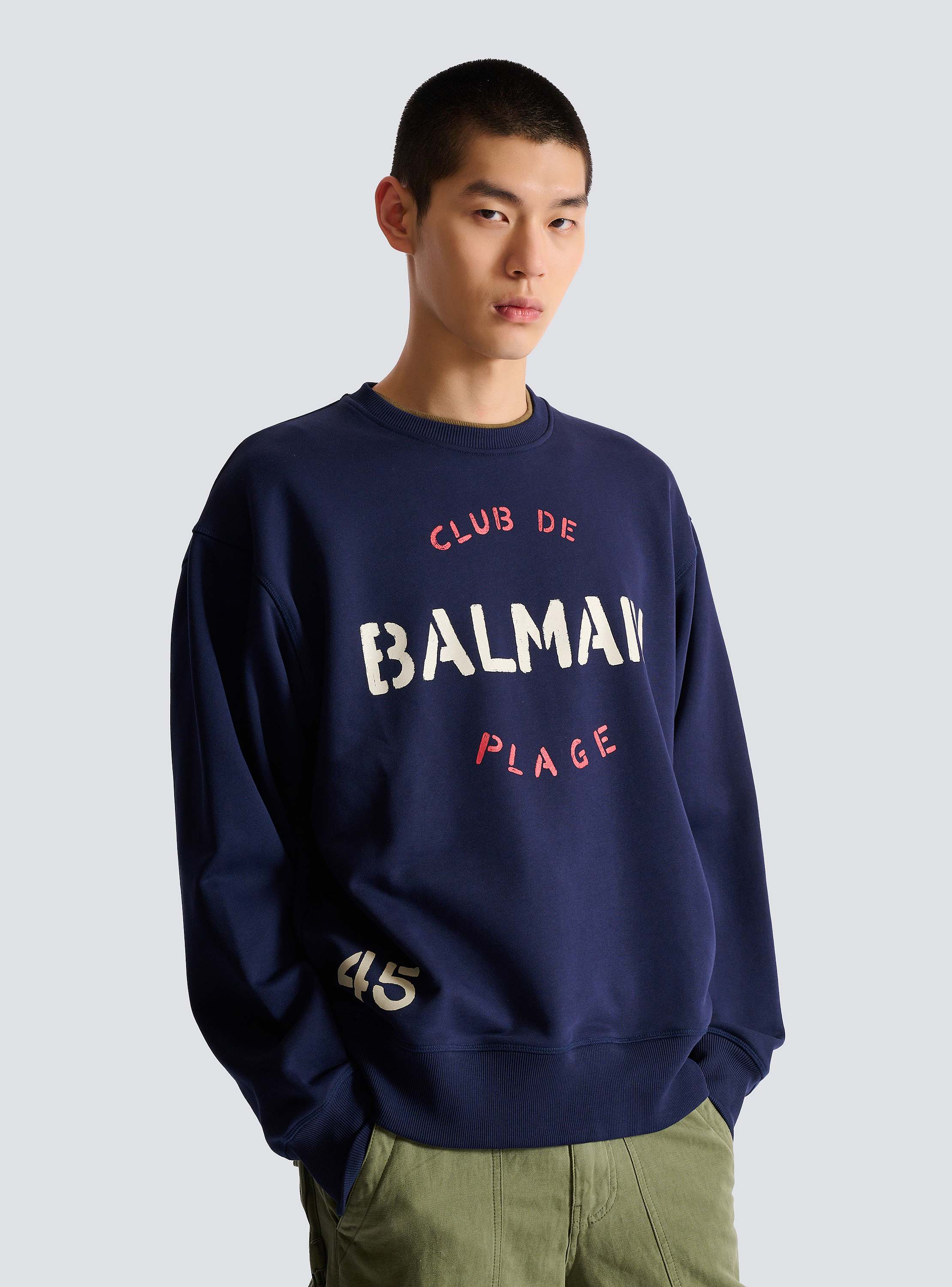 Sweatshirt with Balmain Club print