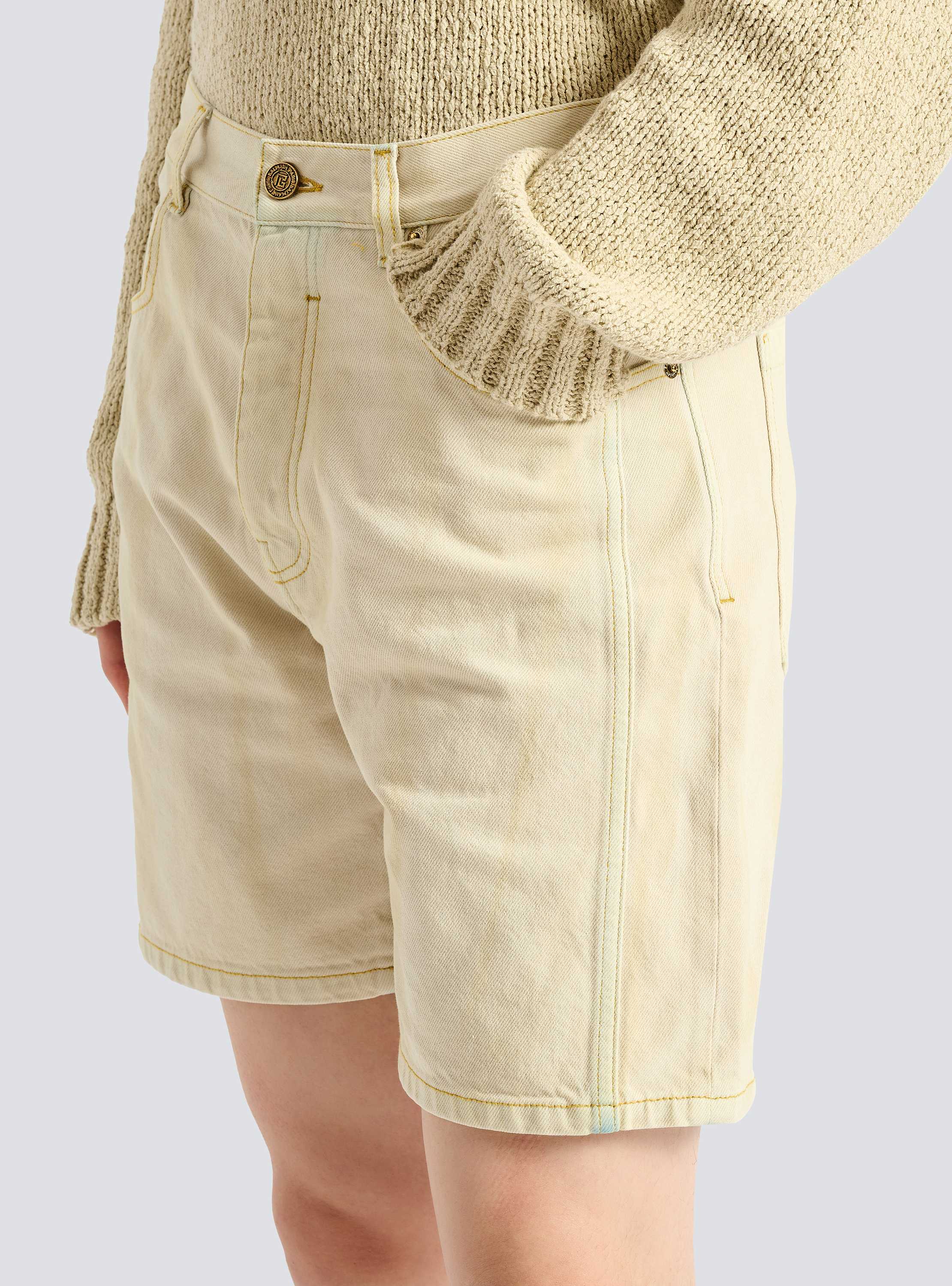 Faded denim Bermuda shorts