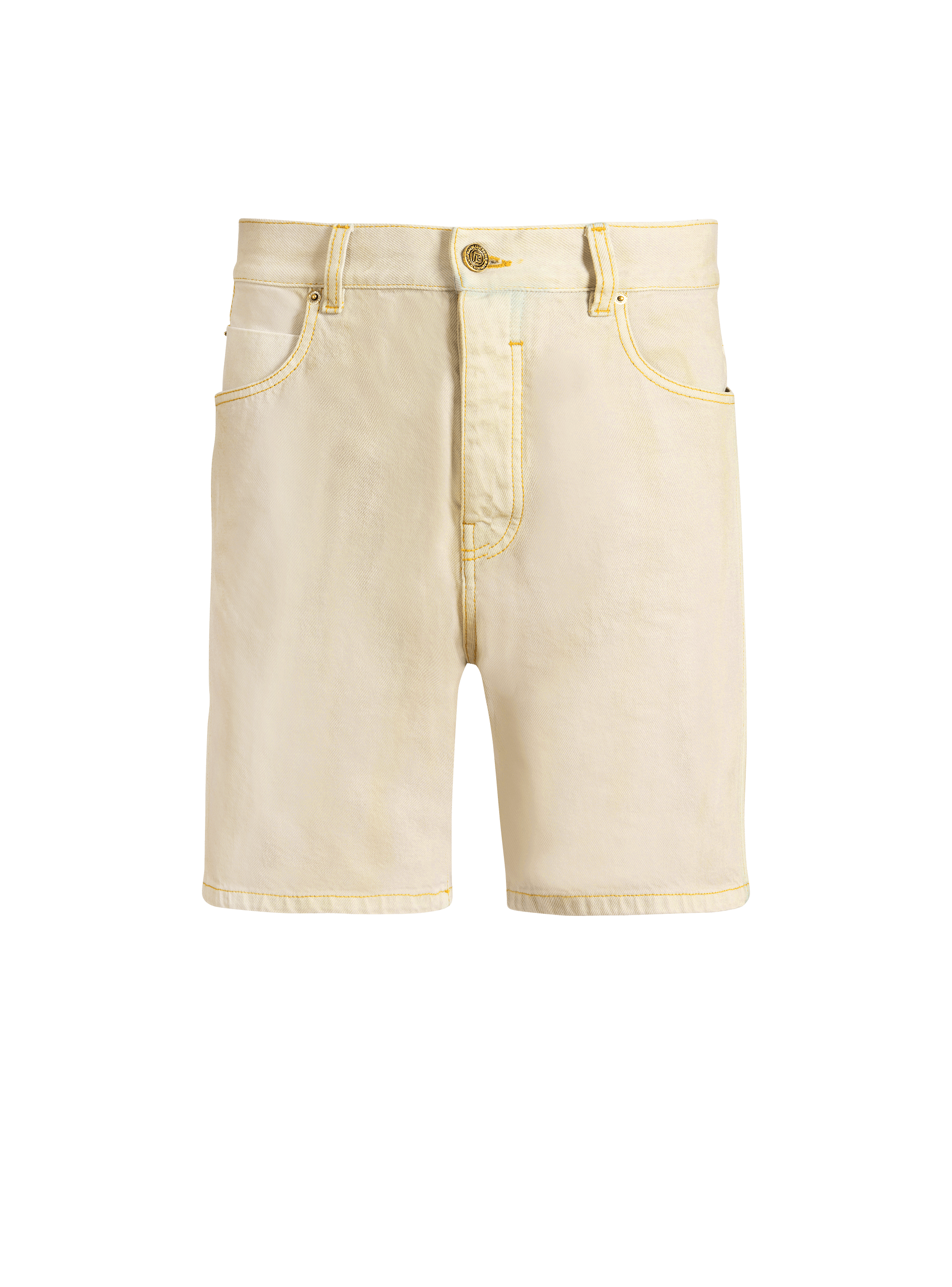Faded denim Bermuda shorts