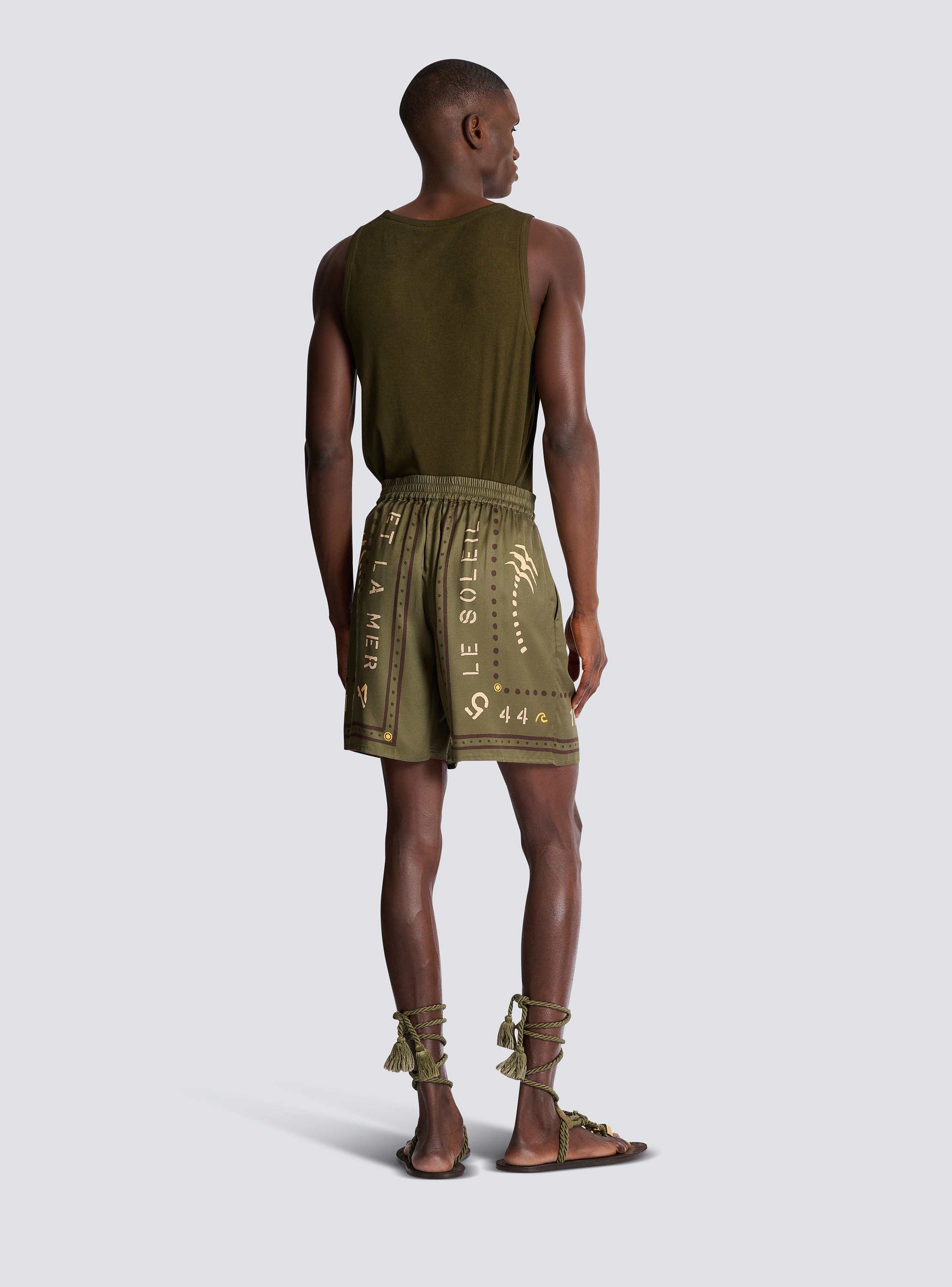 Bermuda shorts with Balmain Club print