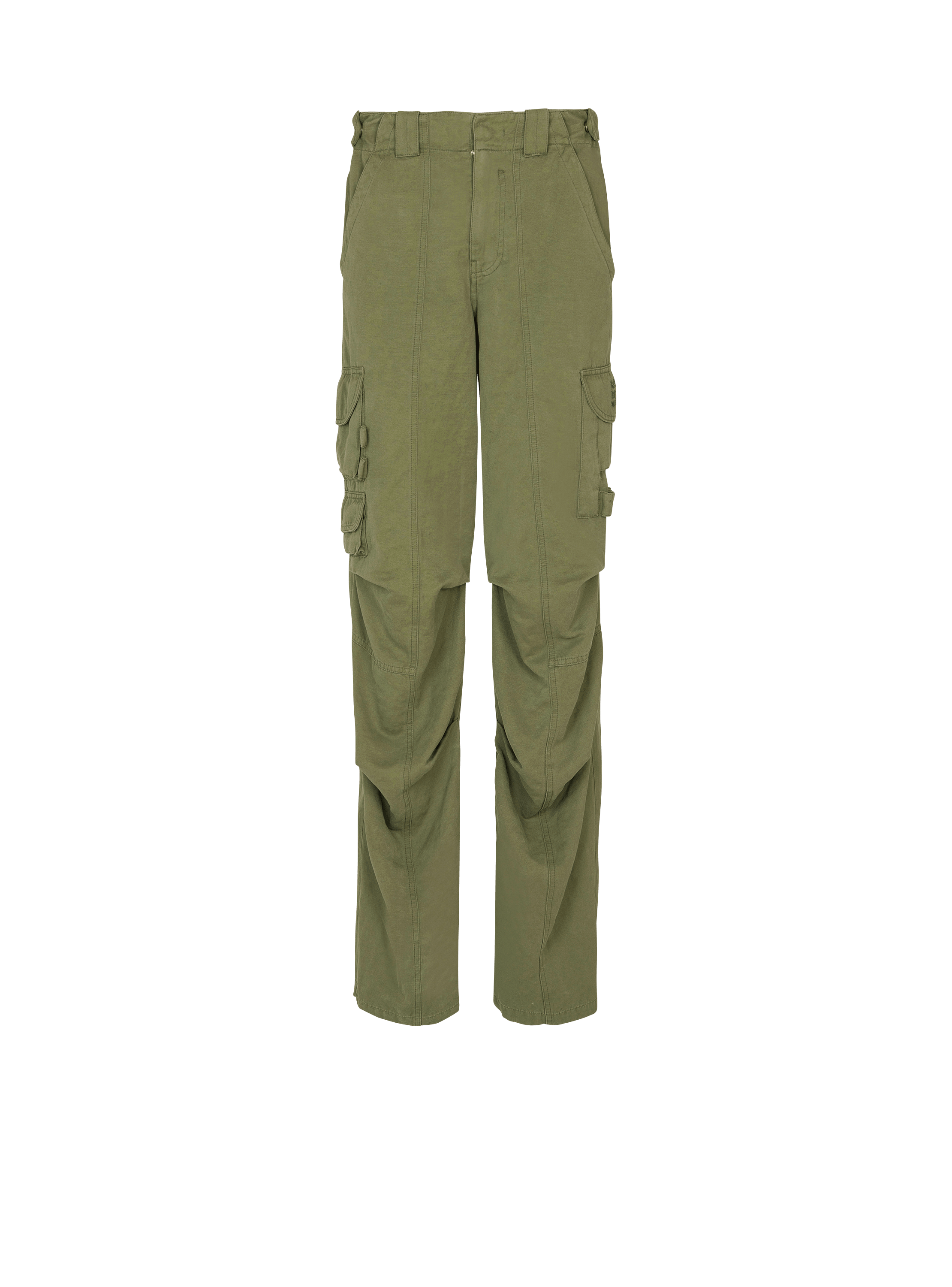Balmain Stamp cargo pants in cotton and linen