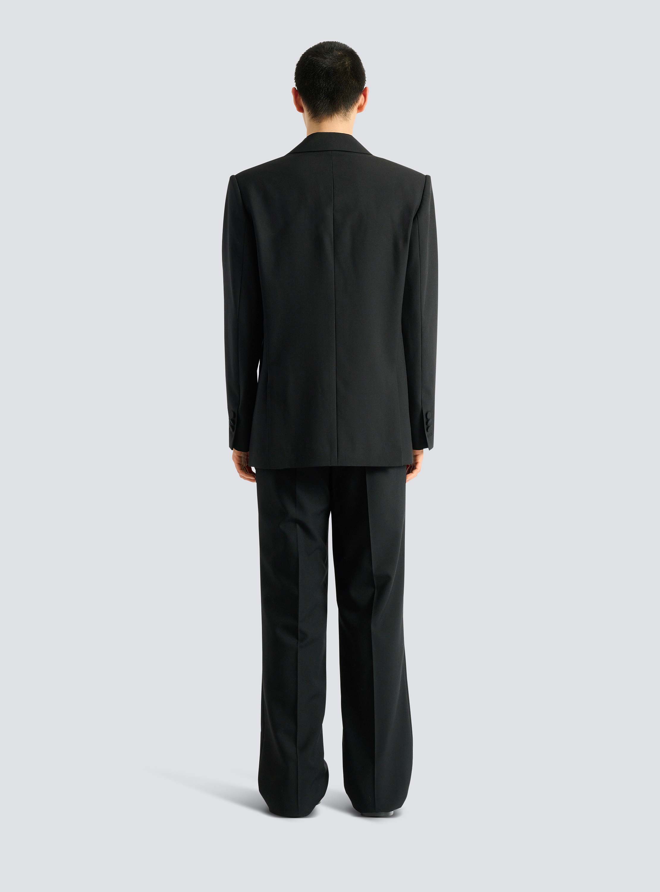 Wool blazer with Sand Effect Amethyst embroidery