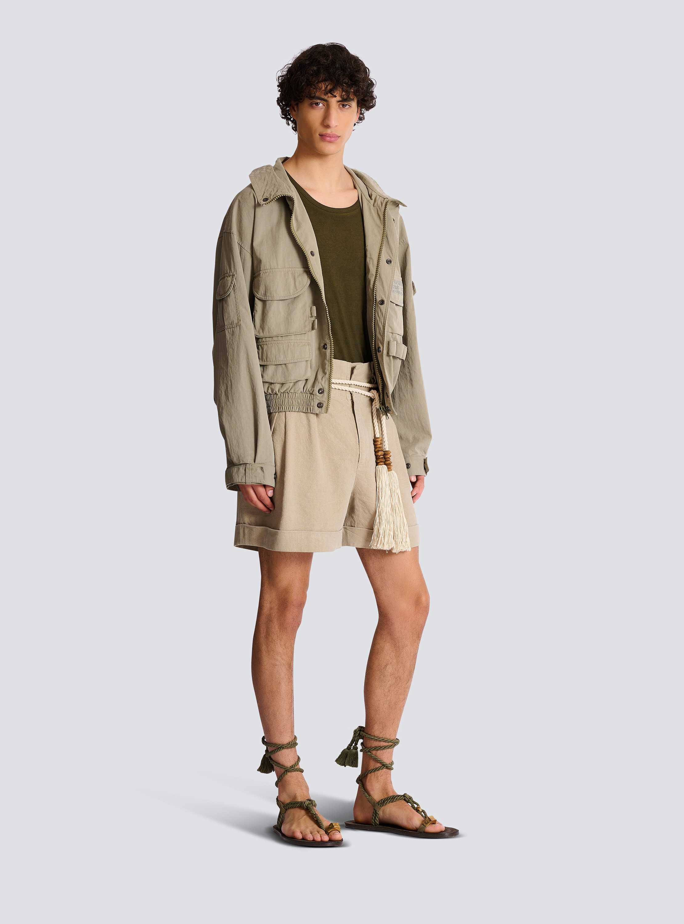 Balmain Stamp cargo jacket in vintage cotton