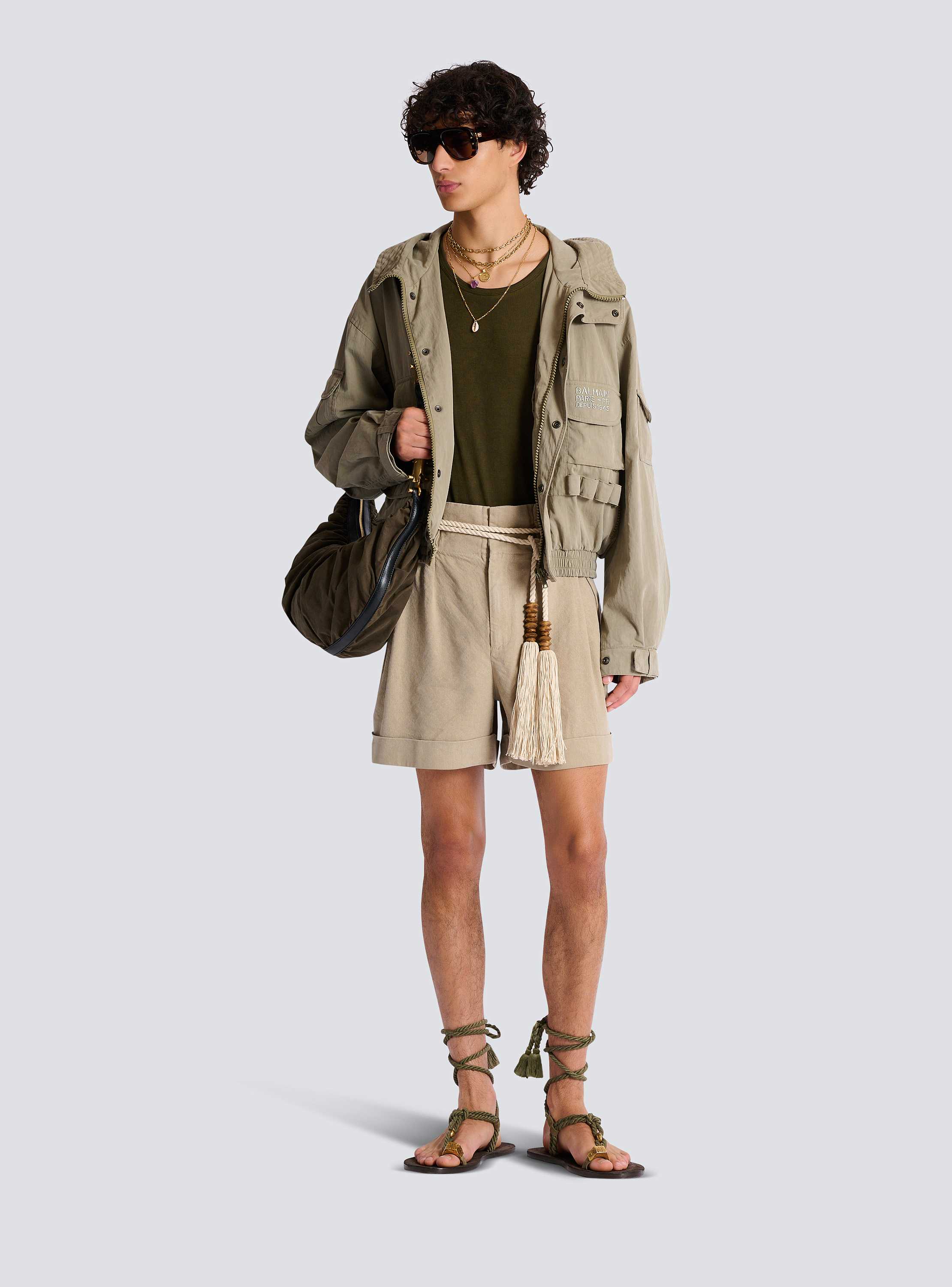 Balmain Stamp cargo jacket in vintage cotton