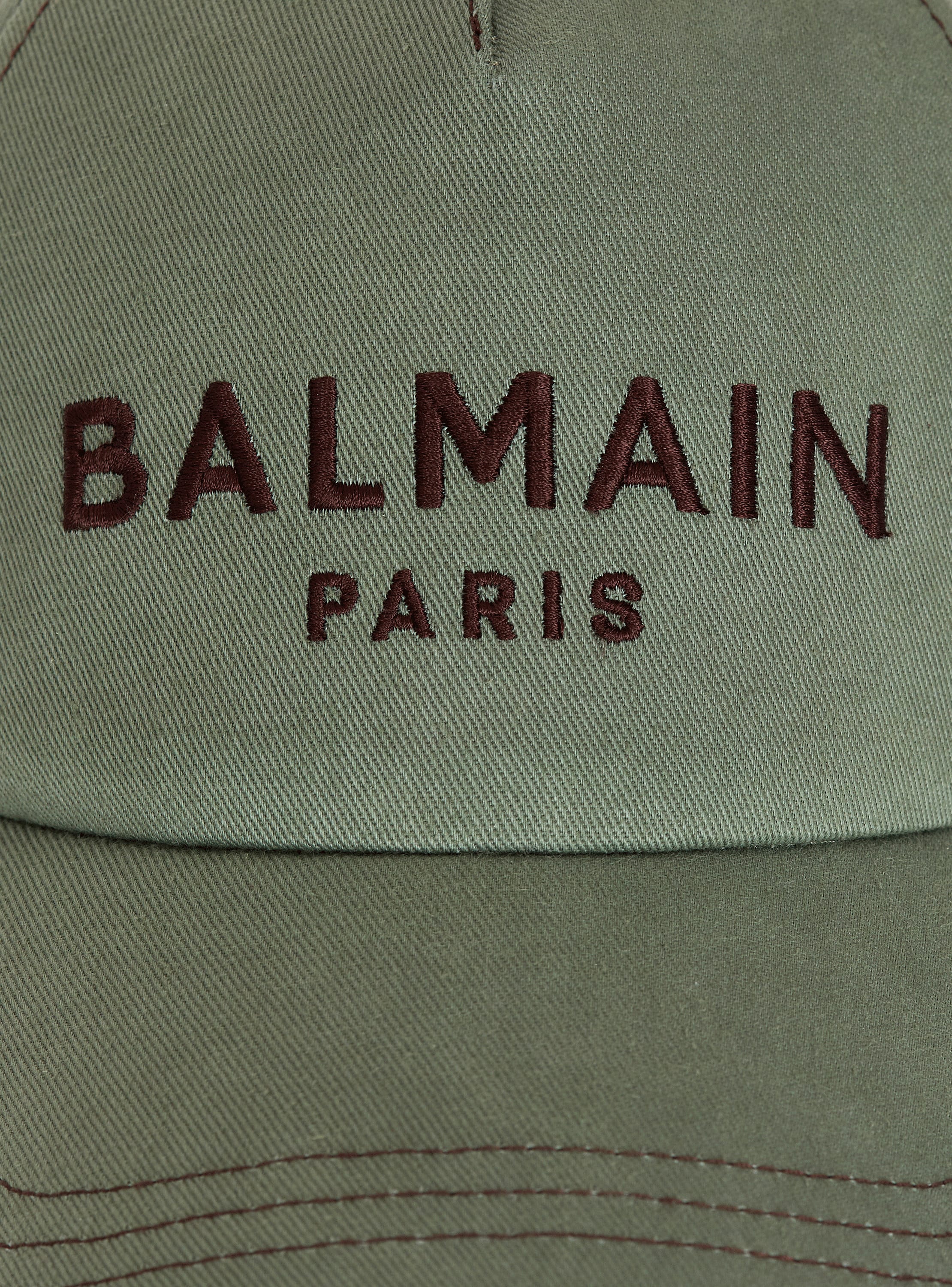 Cotton cap with Balmain Paris embroidery