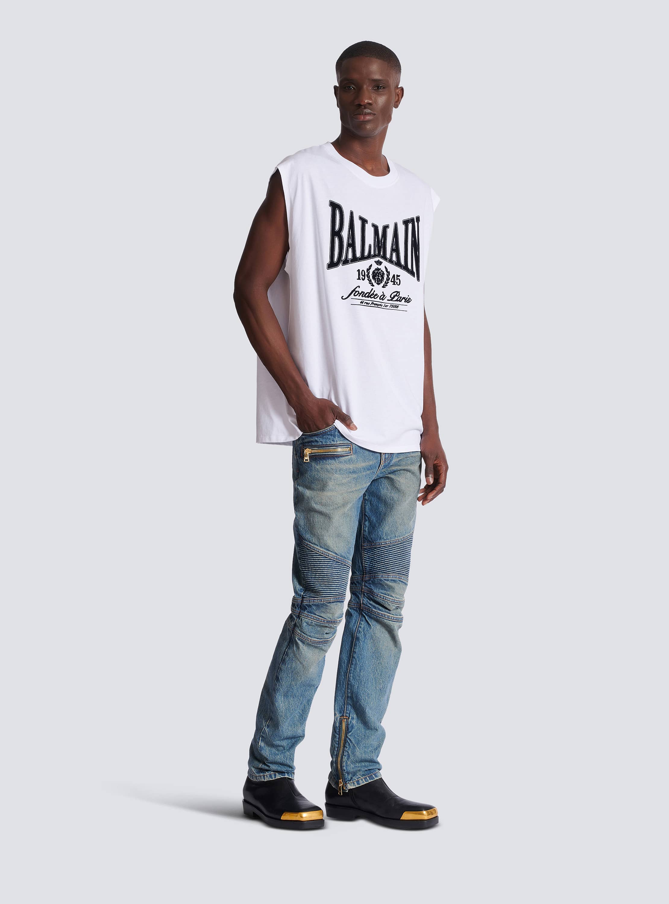 Relaxed printed tank top