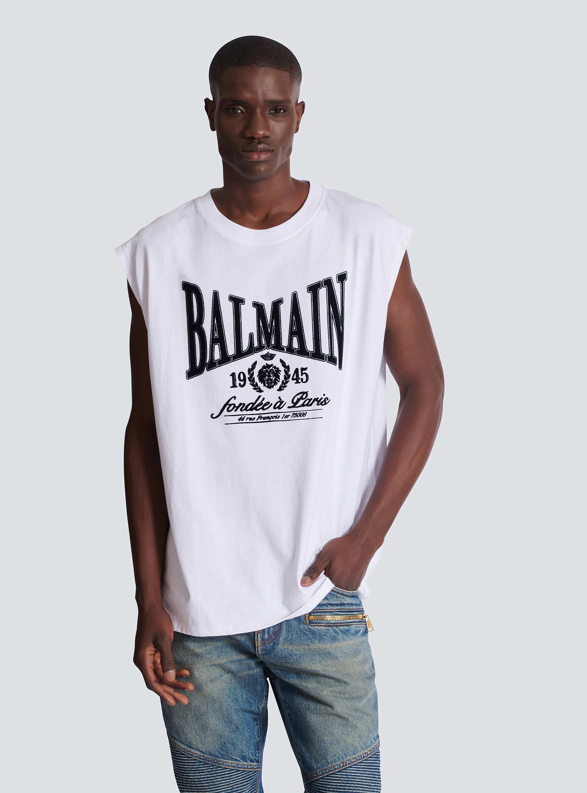 Relaxed printed tank top