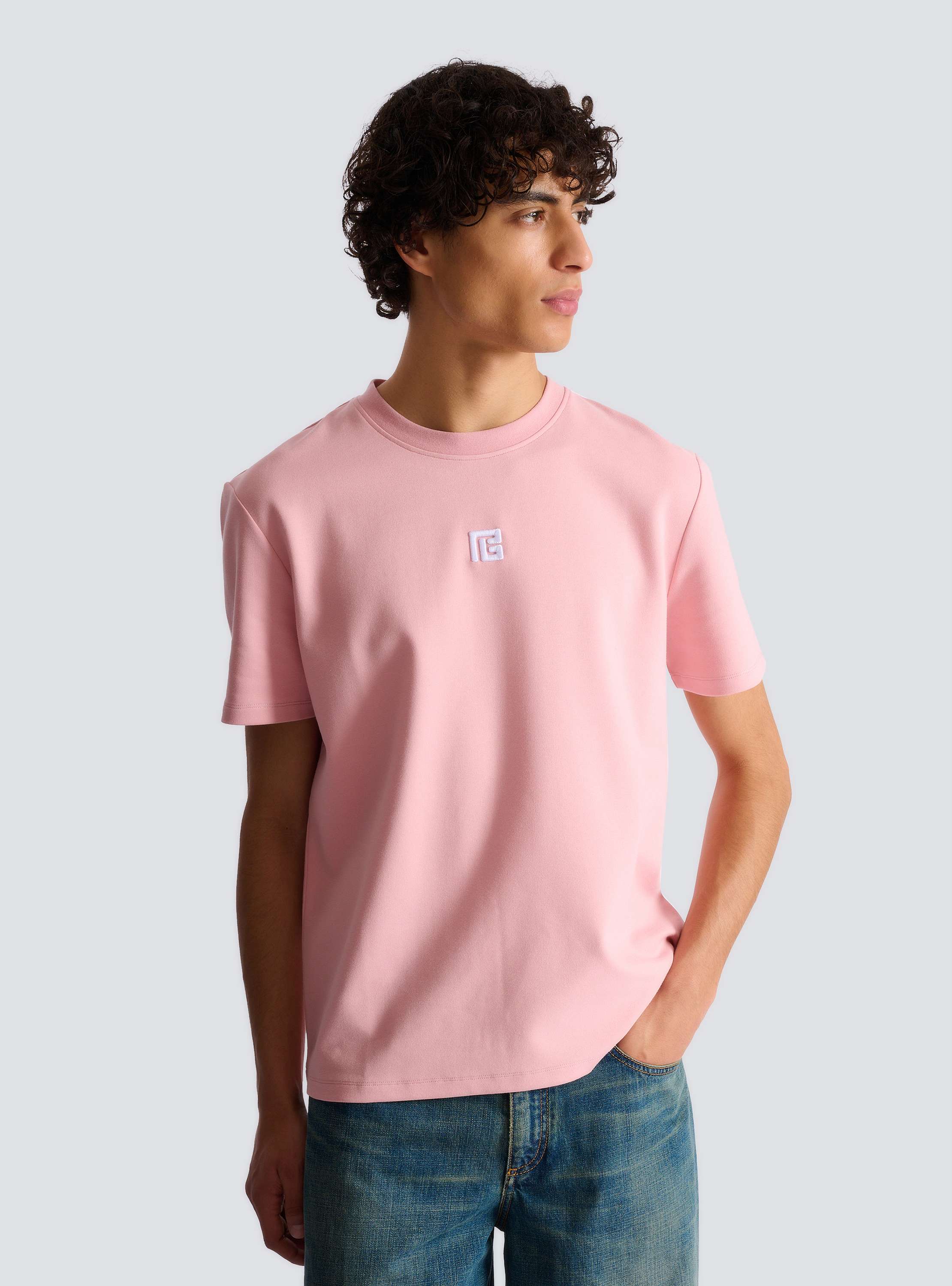 T-shirt with embroidered logo