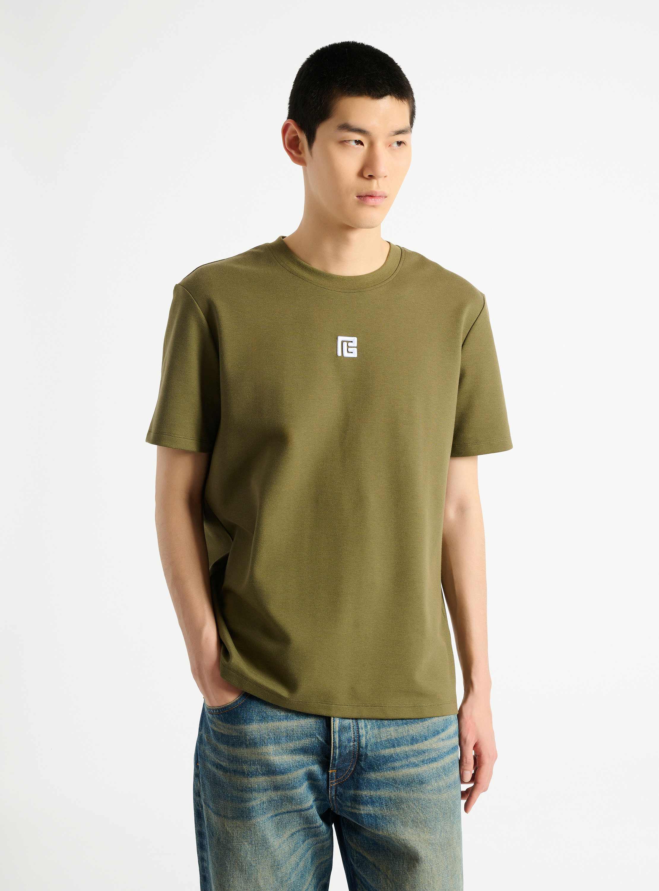 T-Shirt mit aufgesticktem Logo