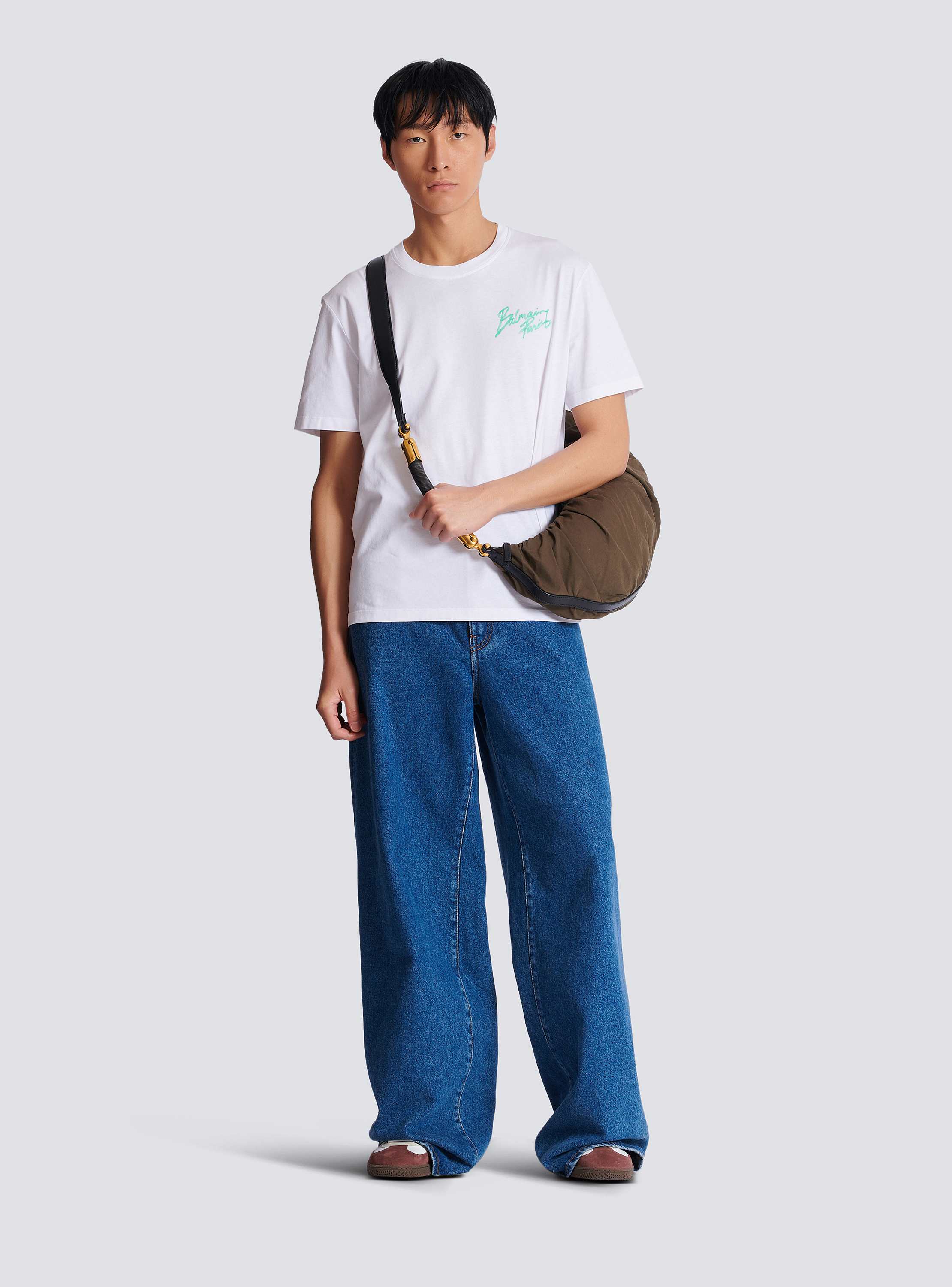 T-shirt with Balmain Paris Brush print