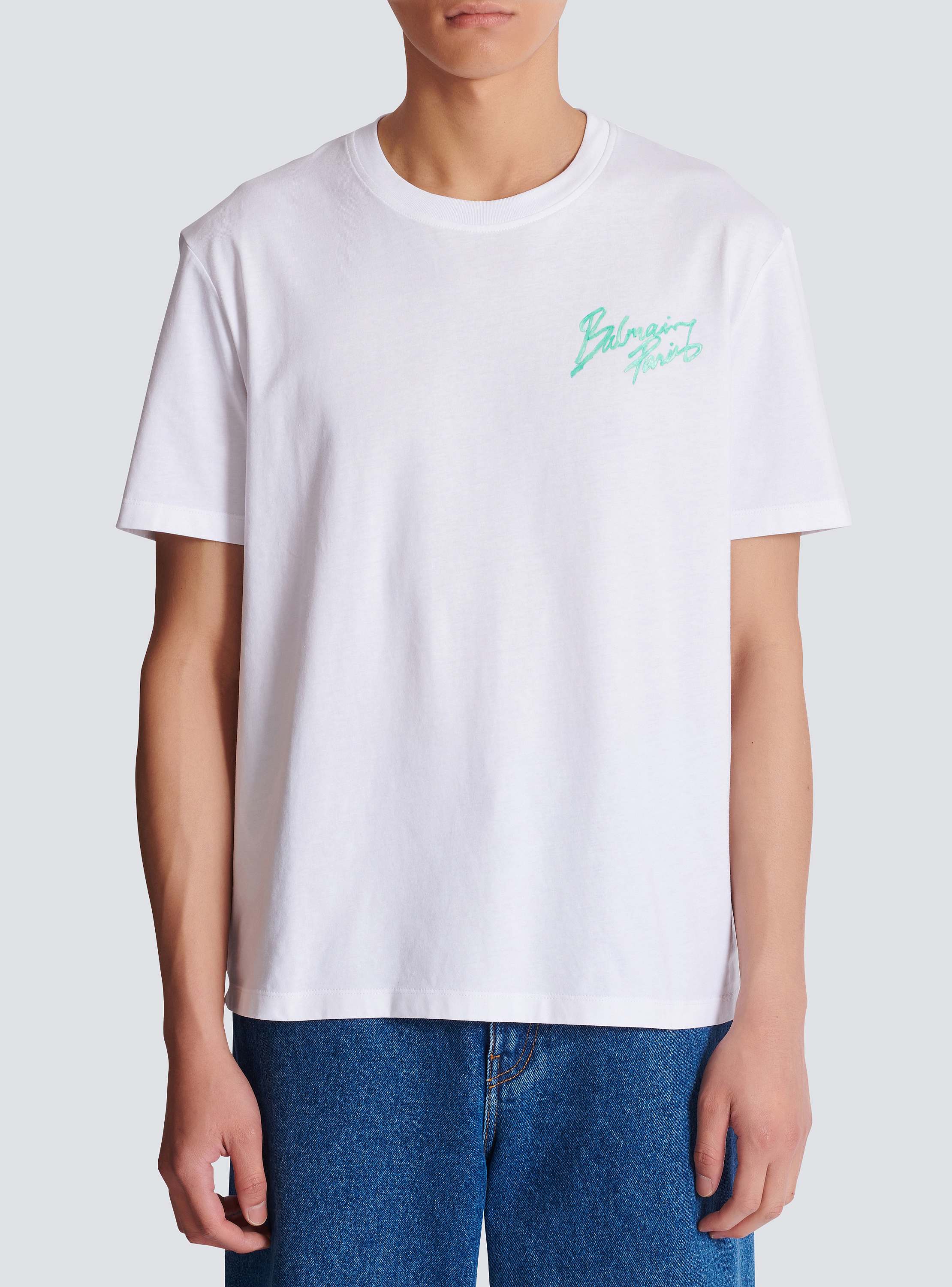 T-shirt with Balmain Paris Brush print