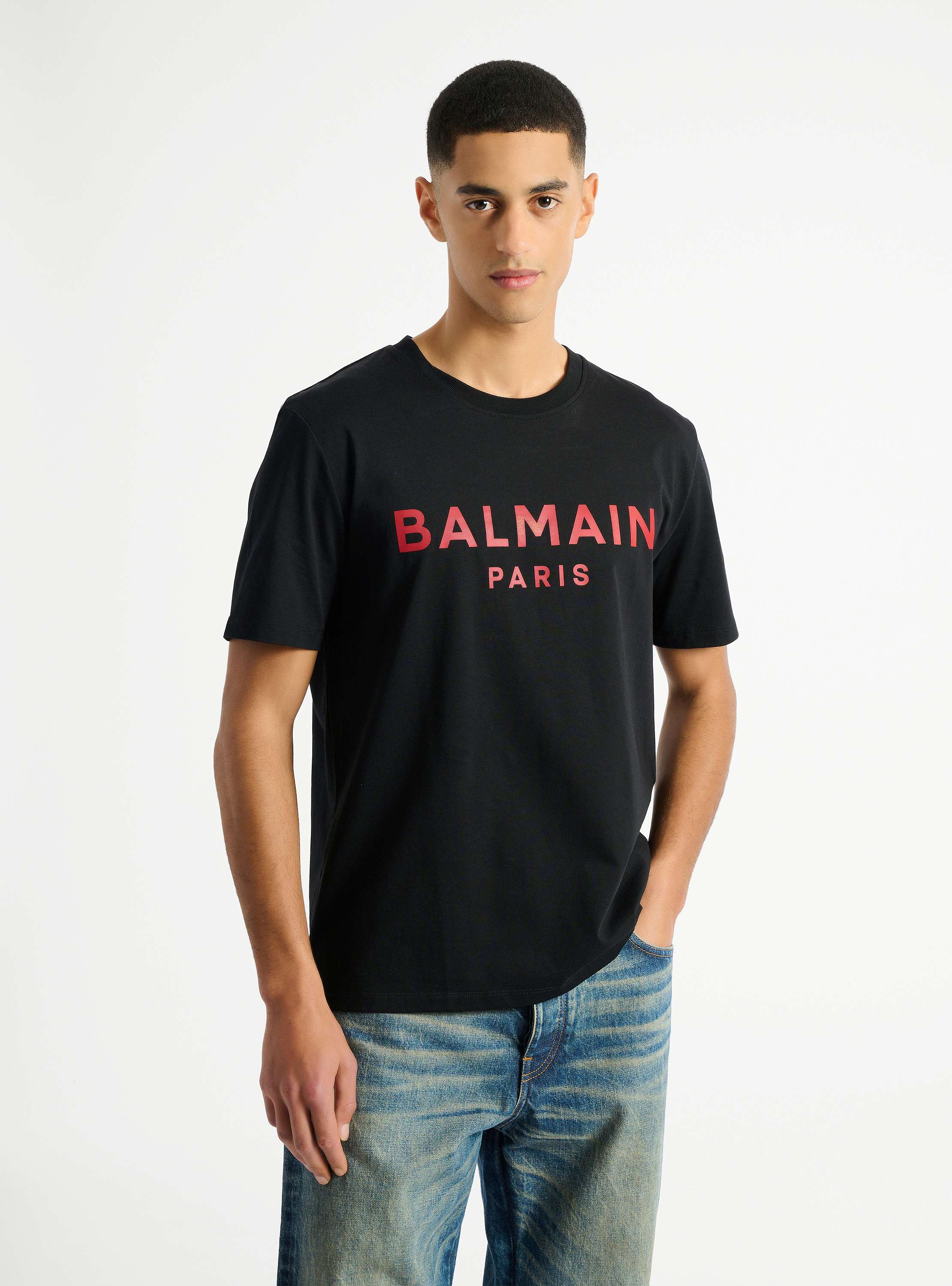 T-shirt with Balmain Paris print