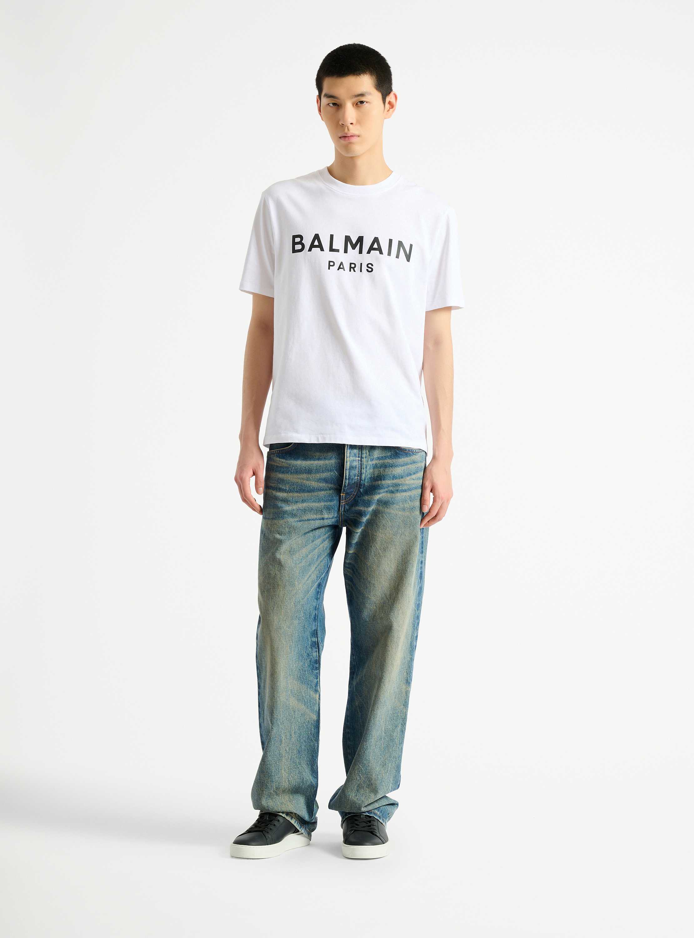 T-shirt imprim&eacute; Balmain paris
