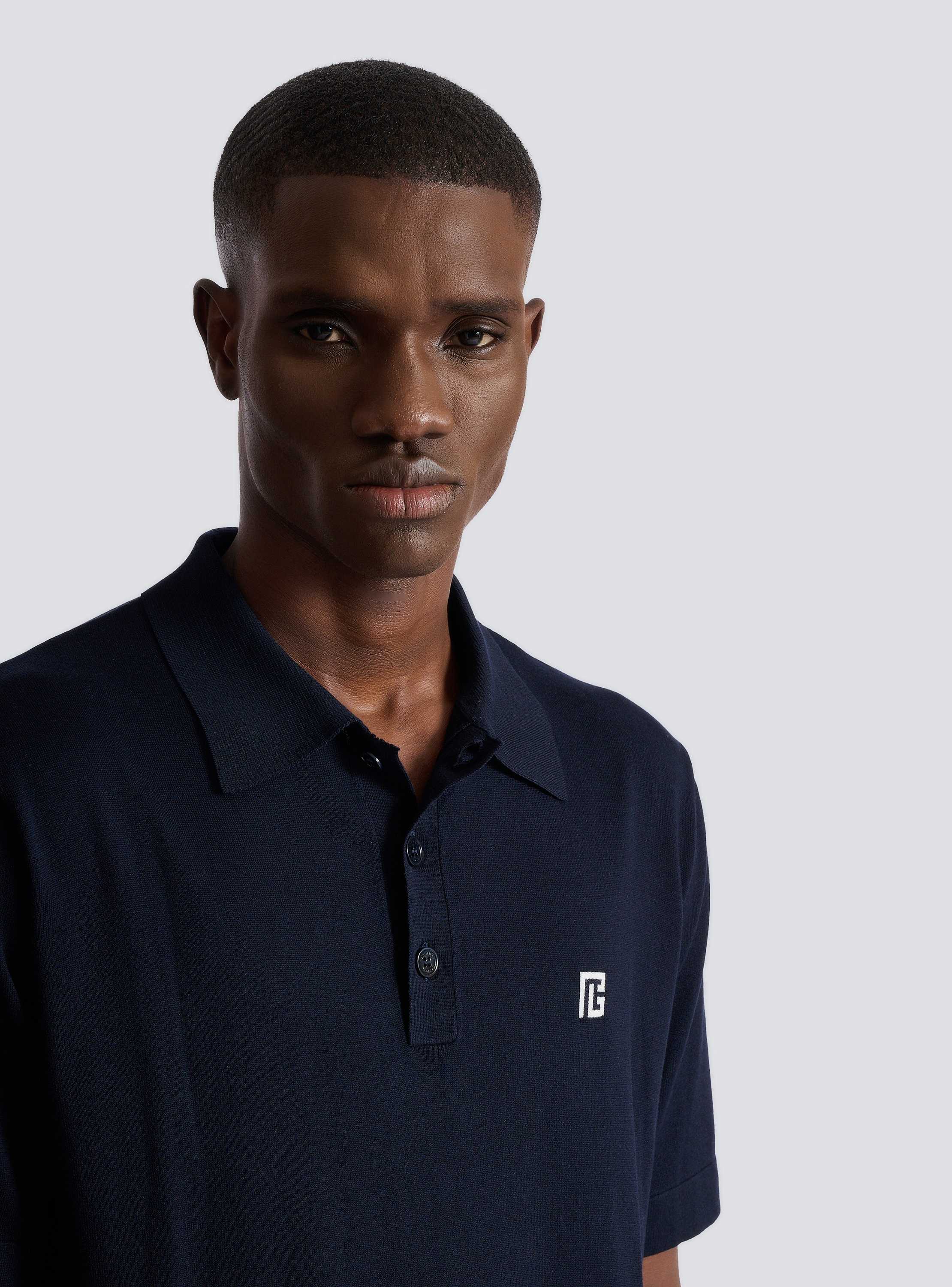 Embroidered cotton polo