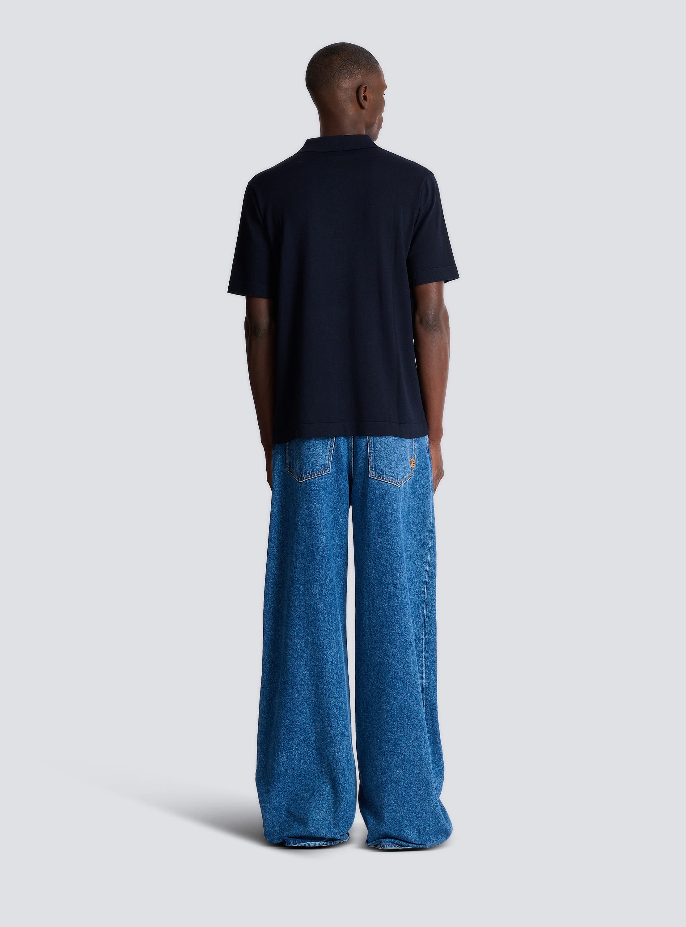 Embroidered cotton polo