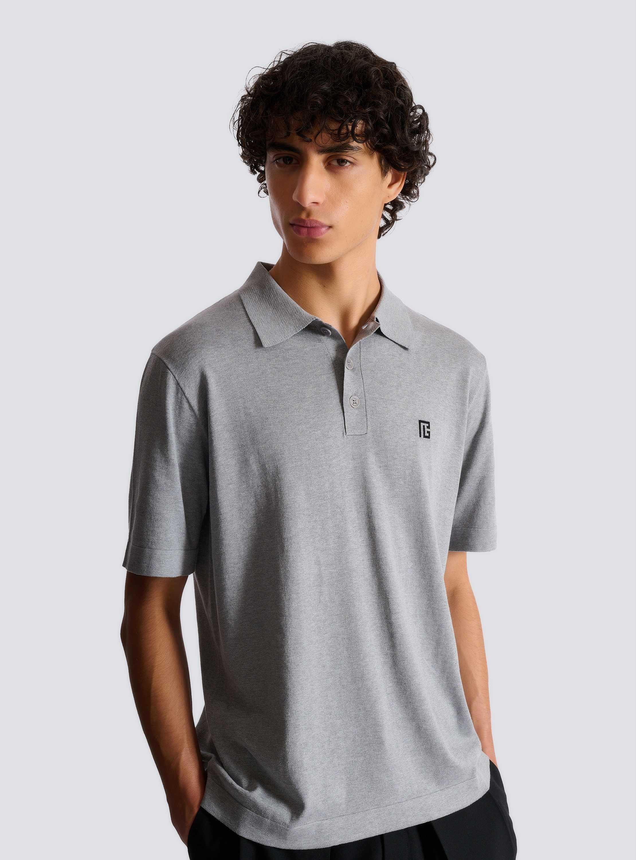 Embroidered cotton polo