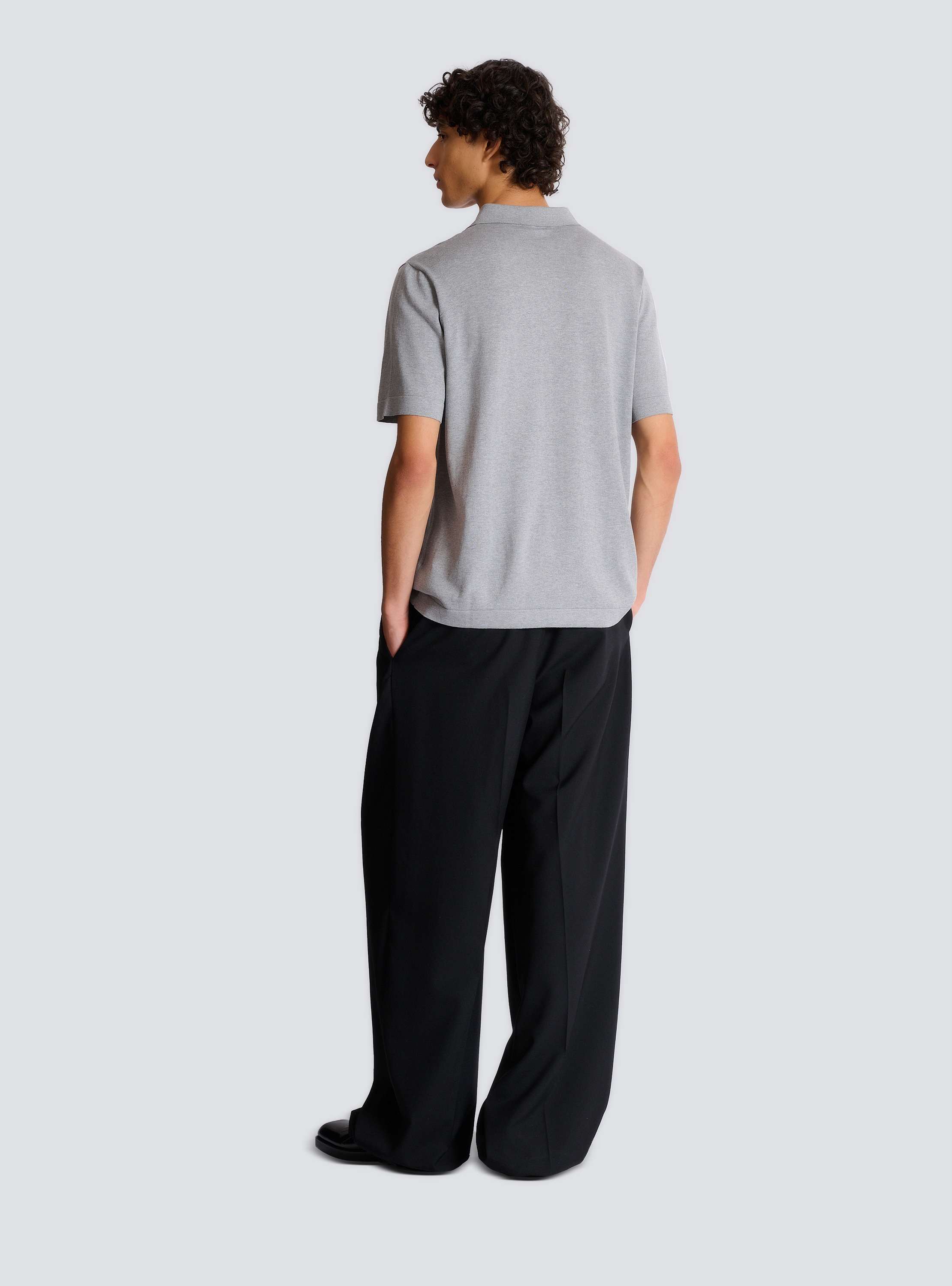 Embroidered cotton polo