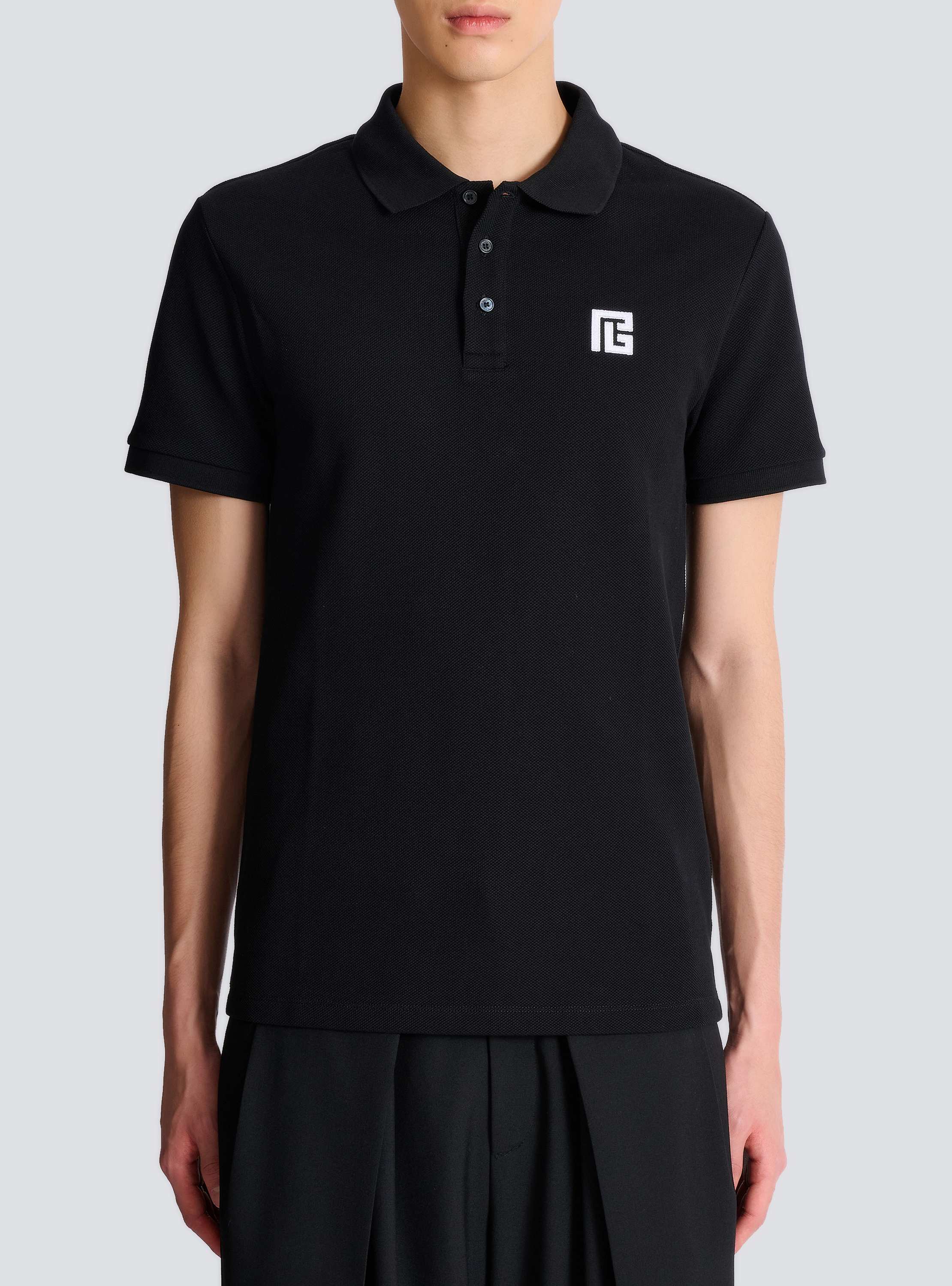 Embroidered cotton polo
