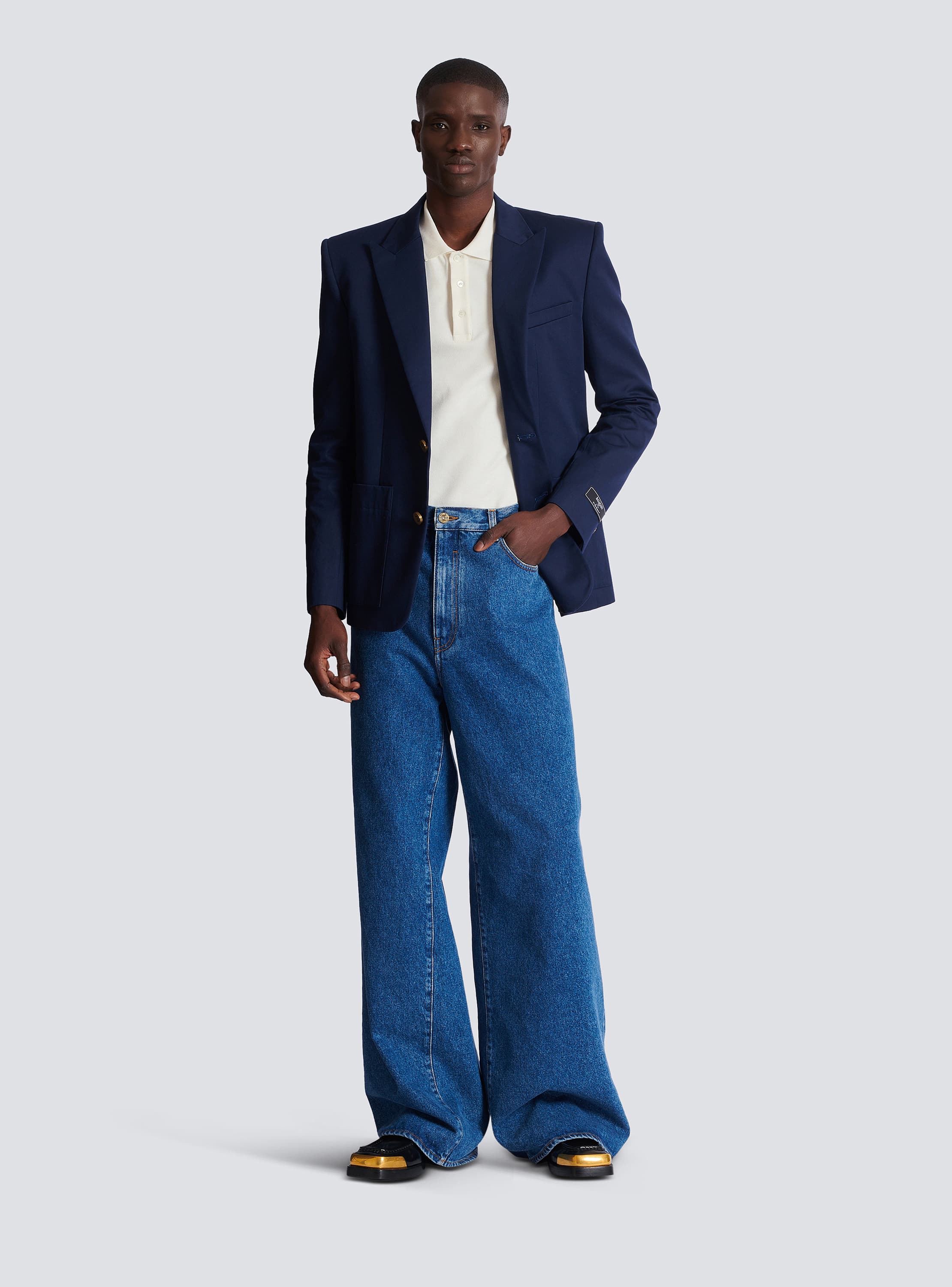 Embroidered cotton polo