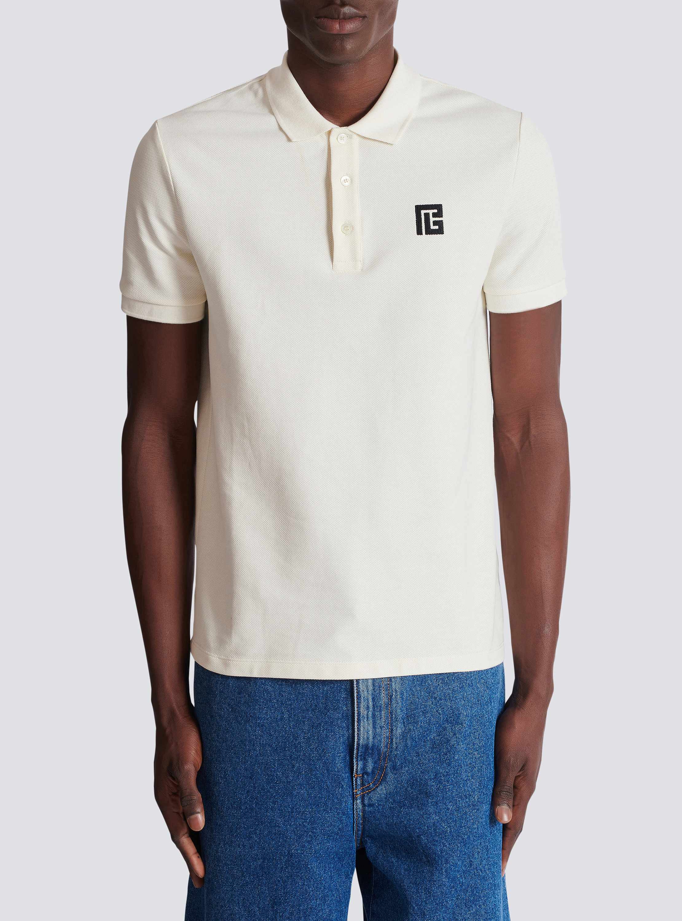 Embroidered cotton polo