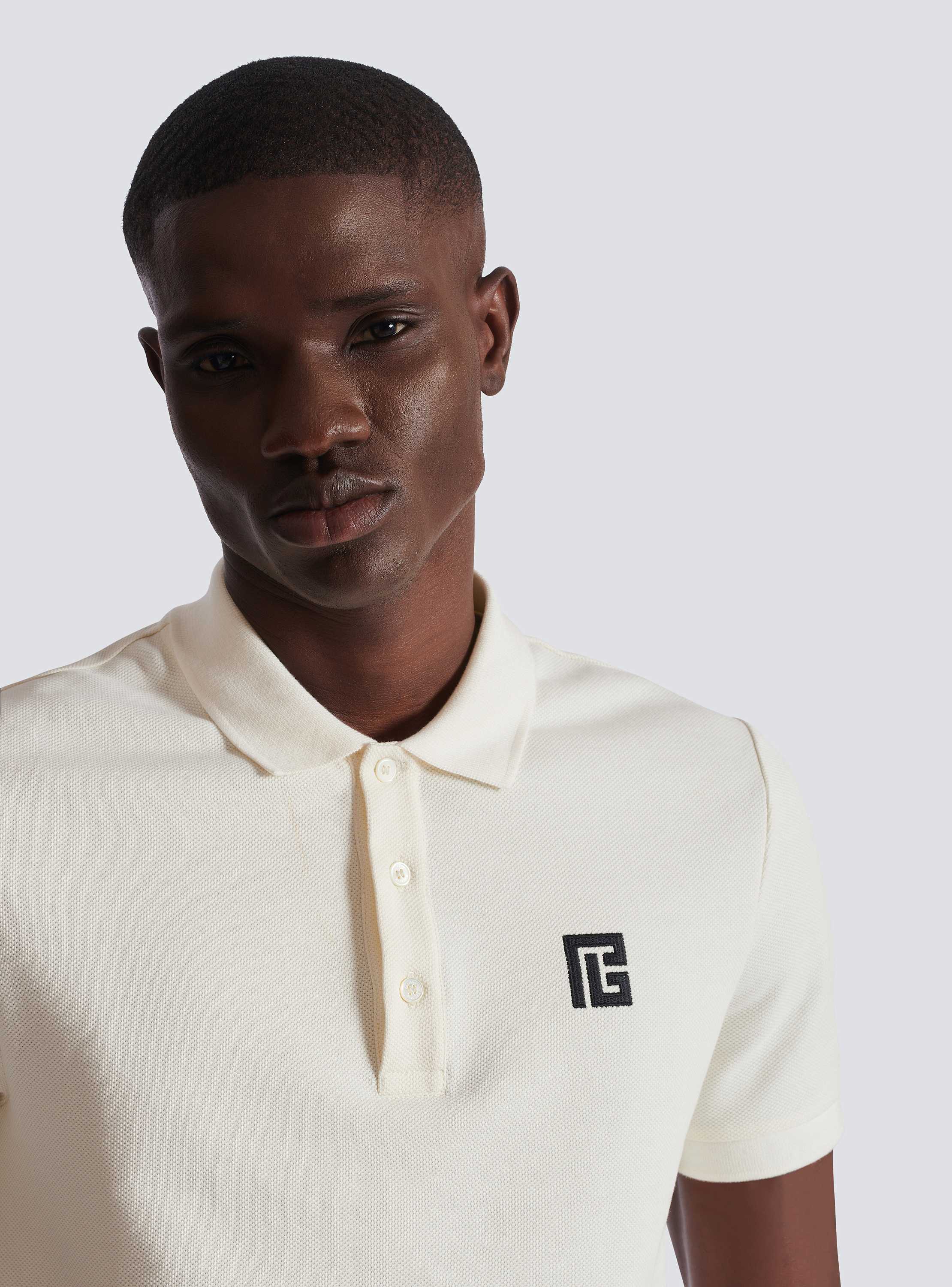 Embroidered cotton polo