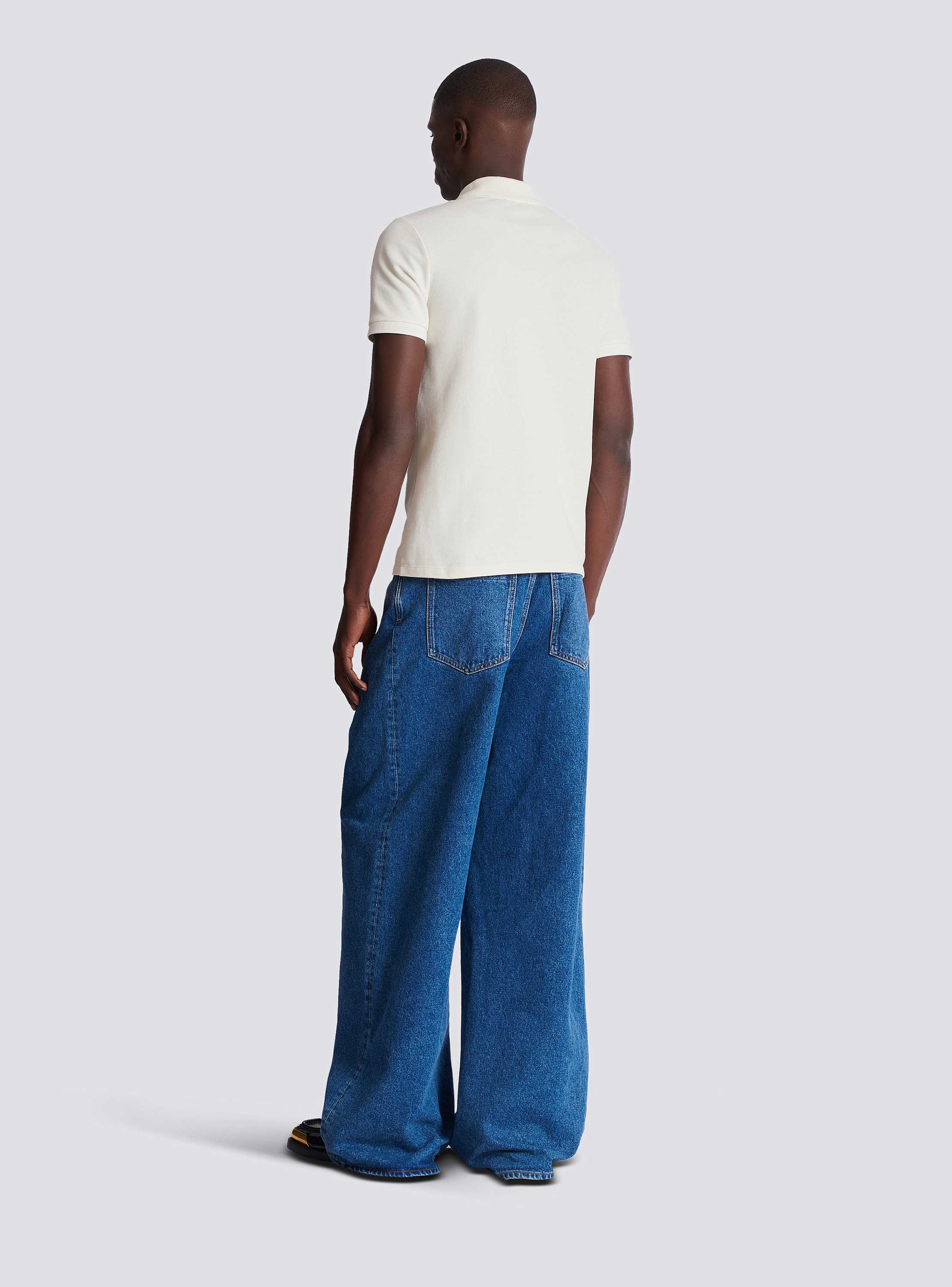 Embroidered cotton polo