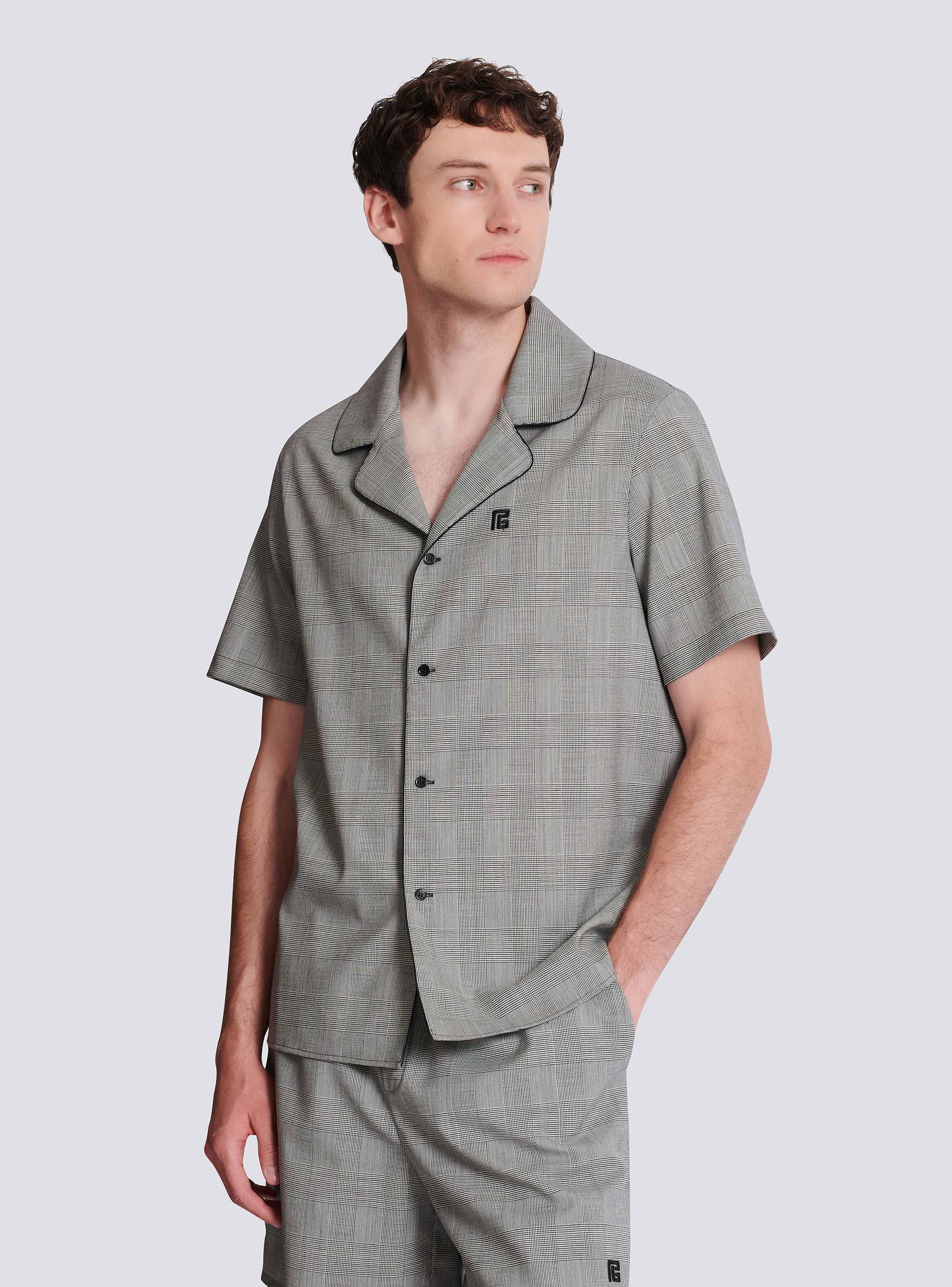 Short-sleeved Prince of Wales shirt