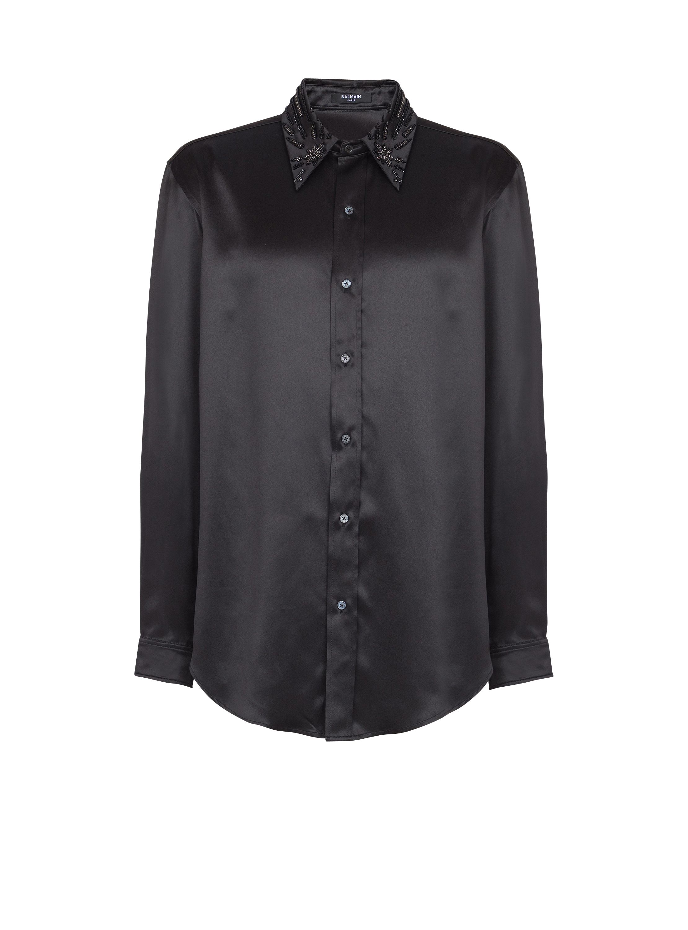 Silk shirt with crystals