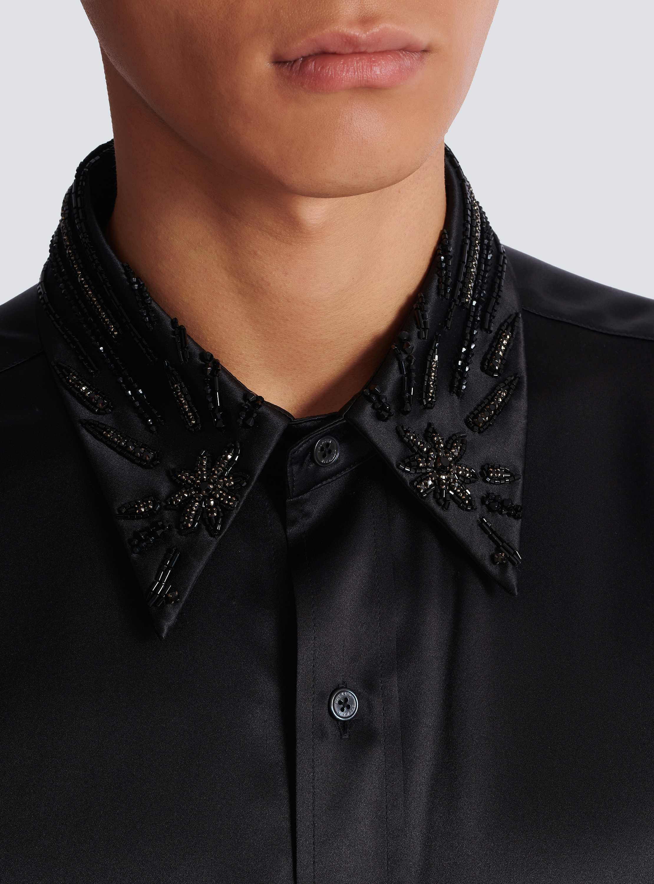 Silk shirt with crystals