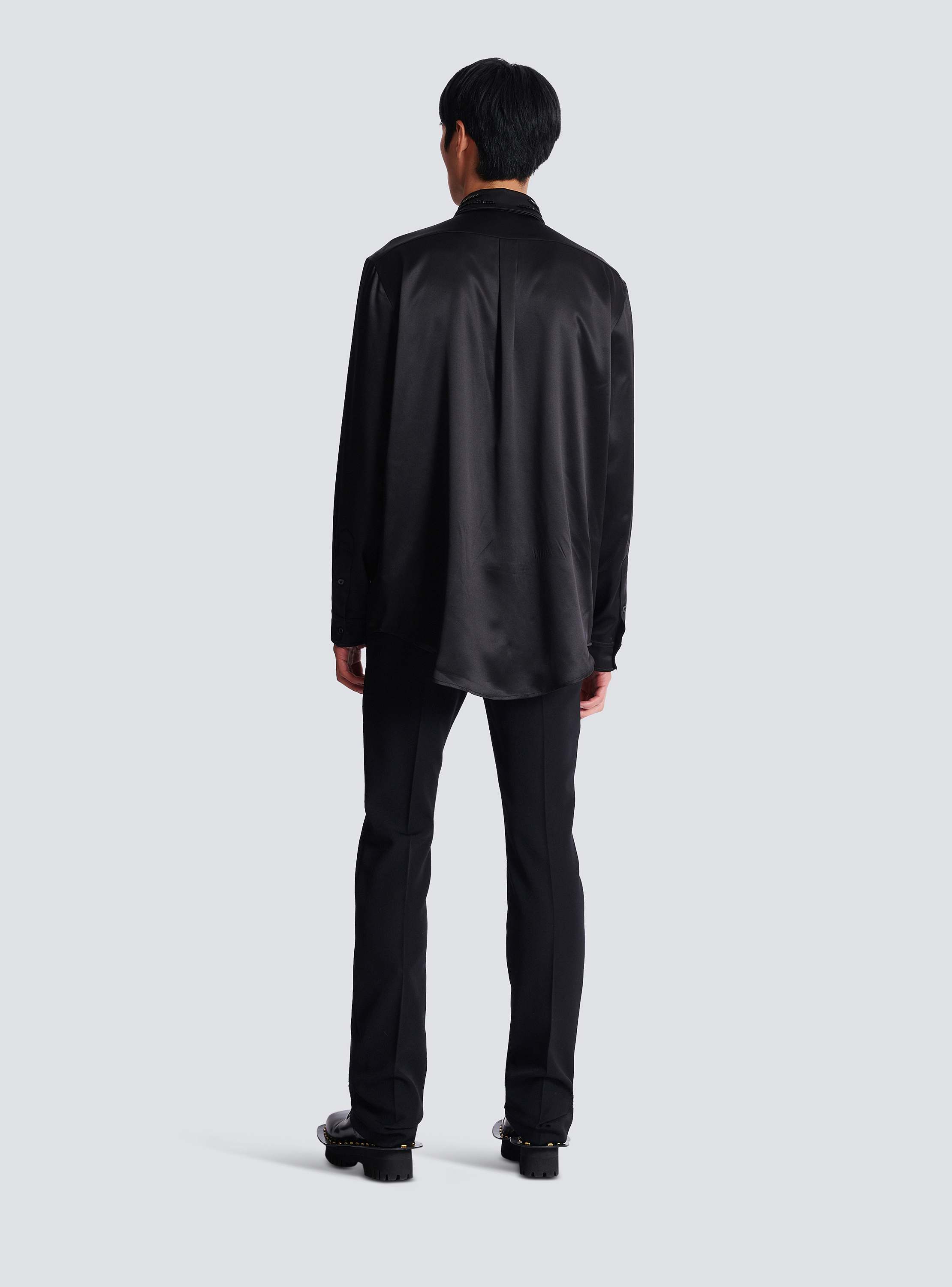 Silk shirt with crystals