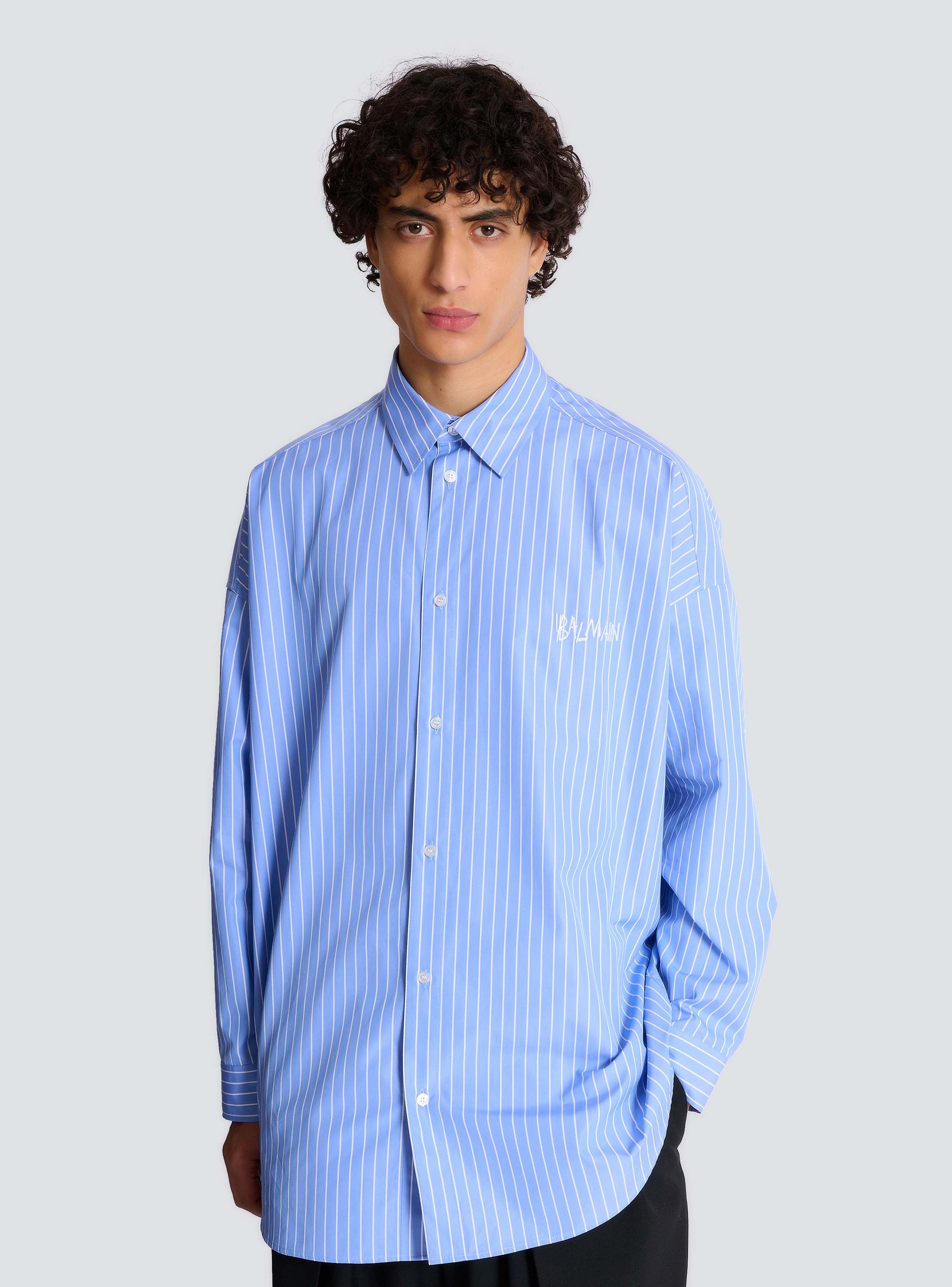 Relaxed shirt with stripes