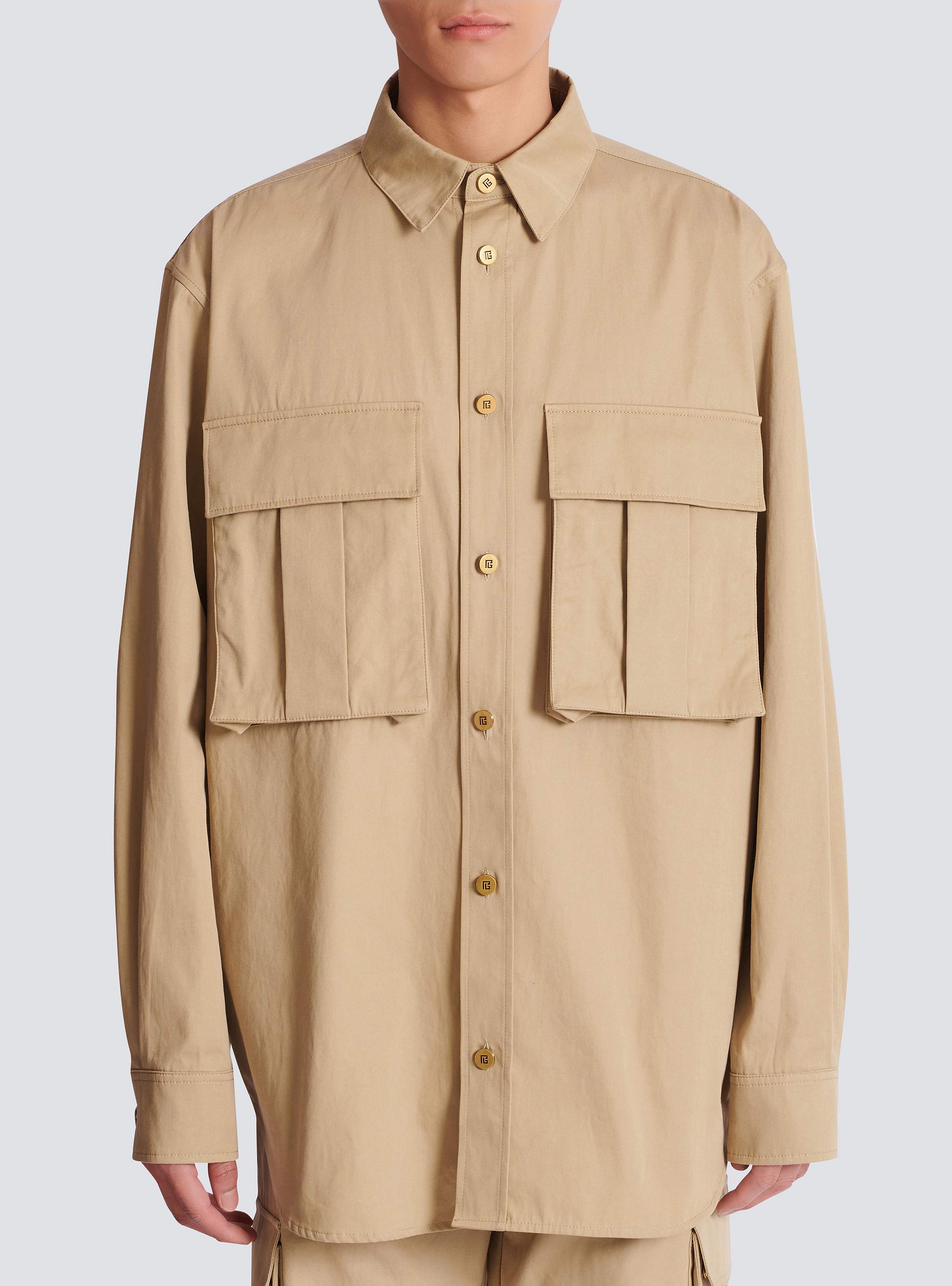 Cotton safari shirt