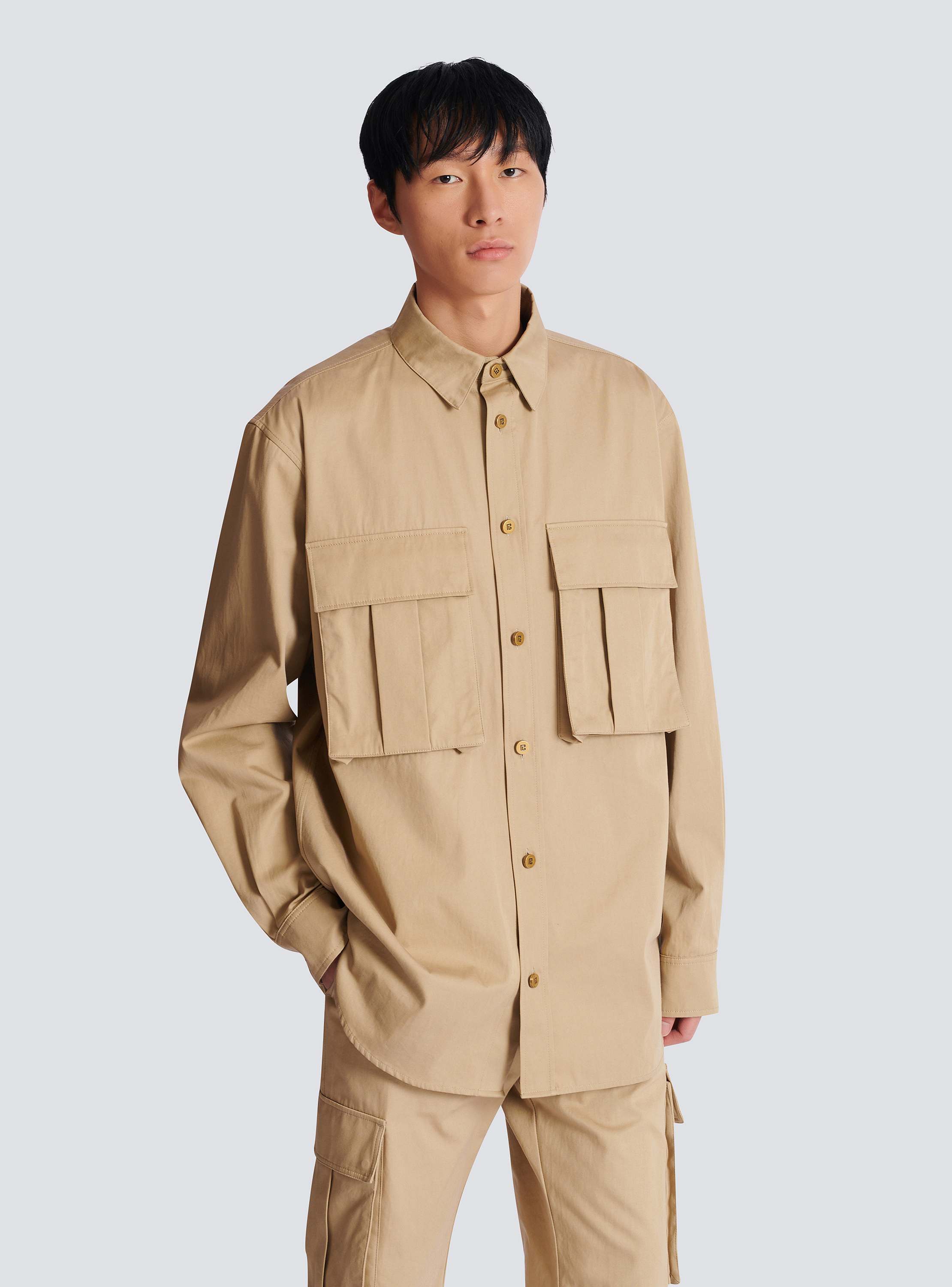 Cotton safari shirt