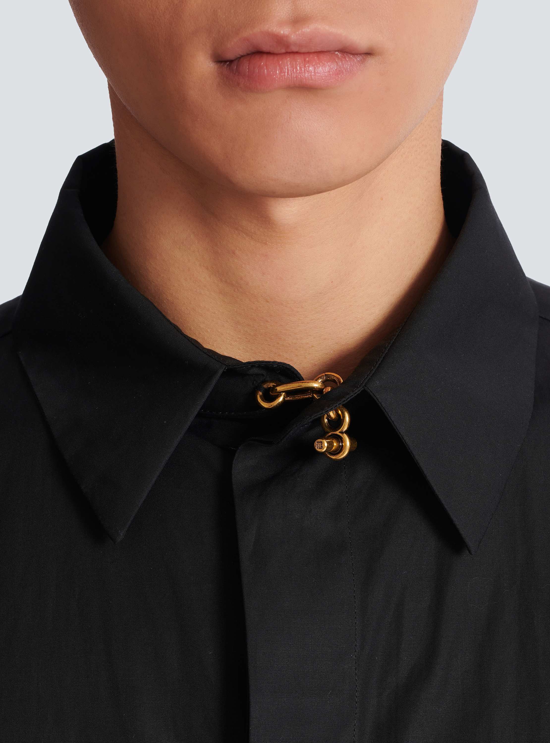 Asymmetric poplin shirt