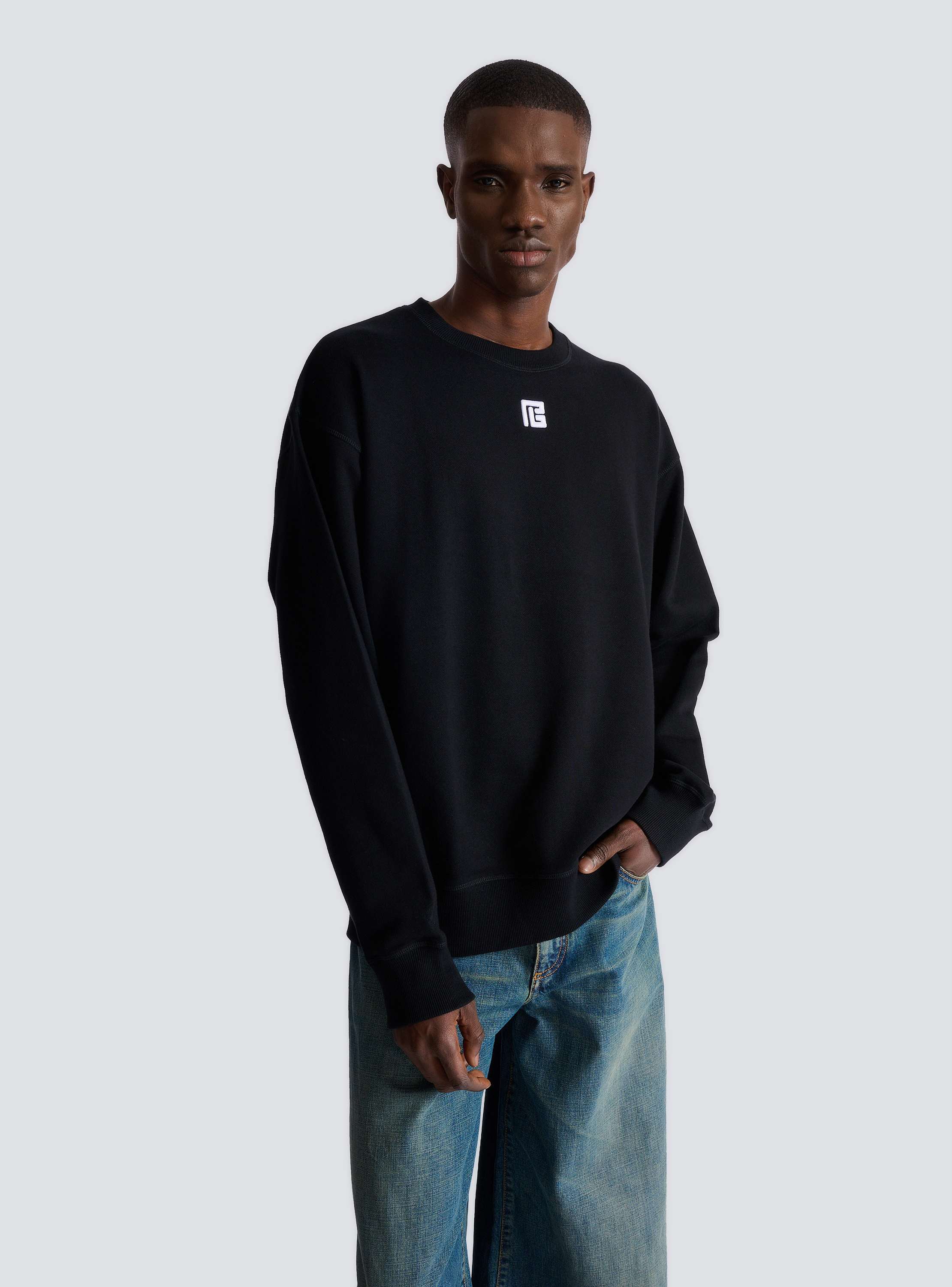 Cotton sweatshirt with PB embroidery