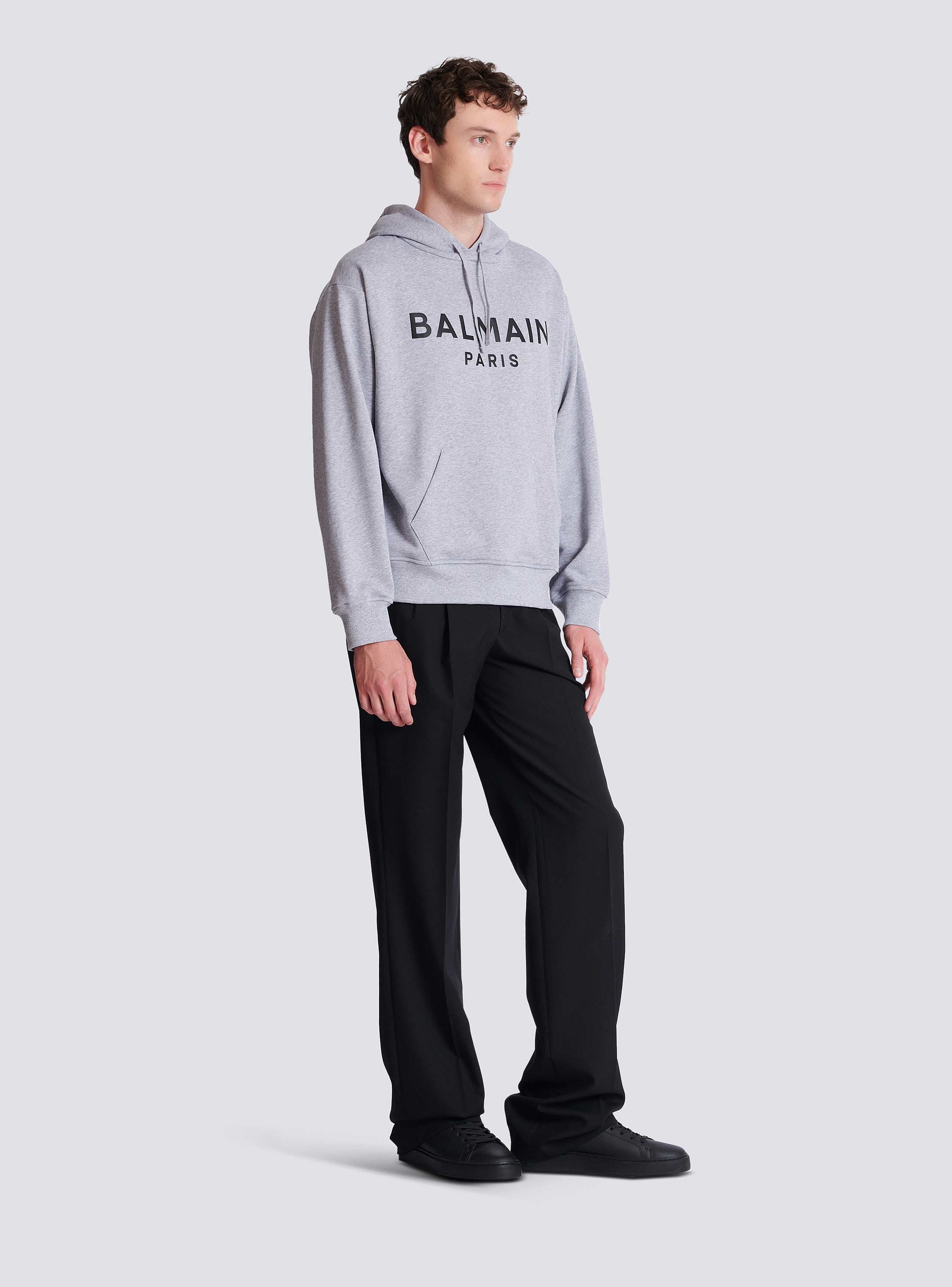 Printed cotton hoodie