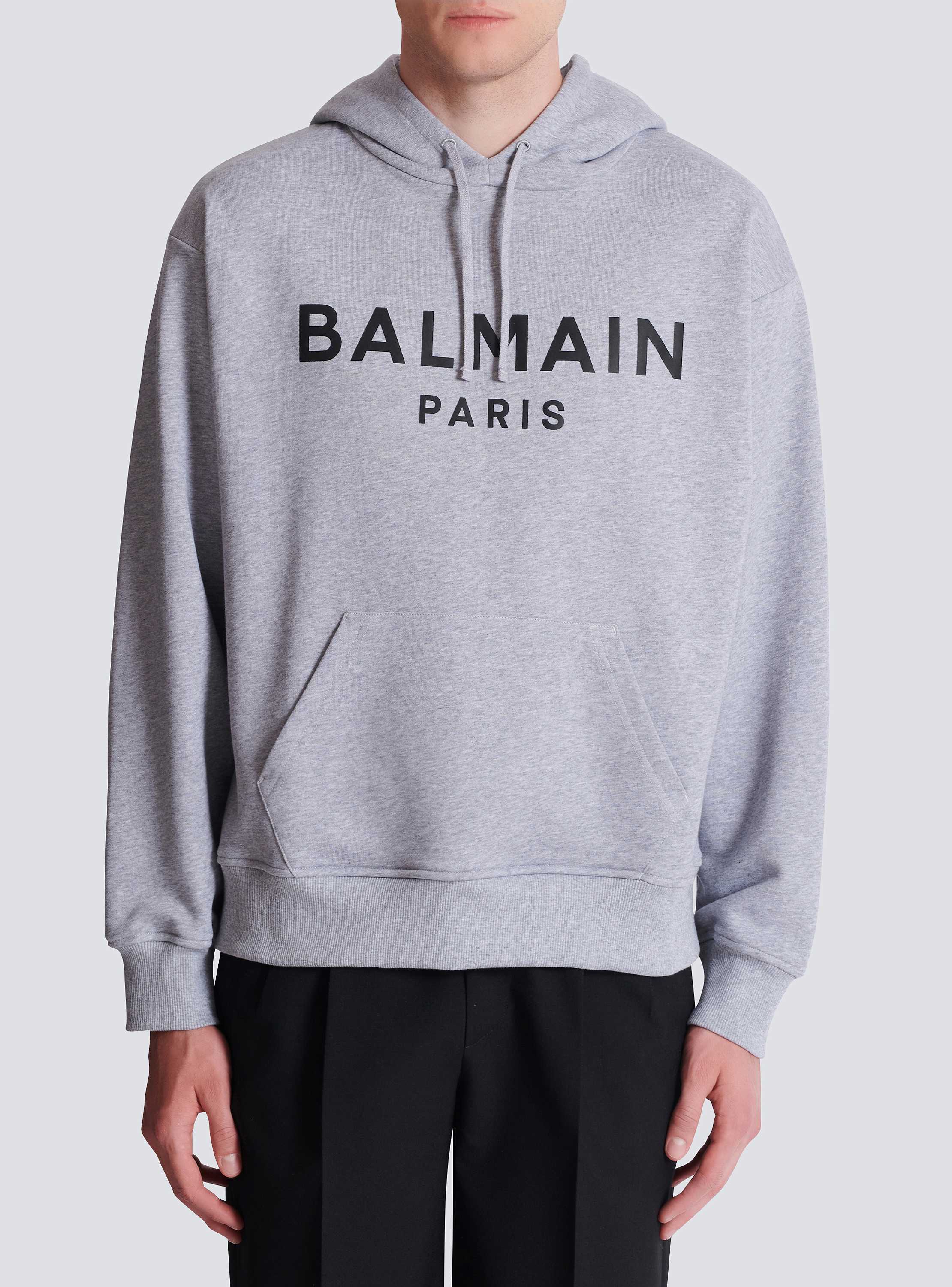 Printed cotton hoodie