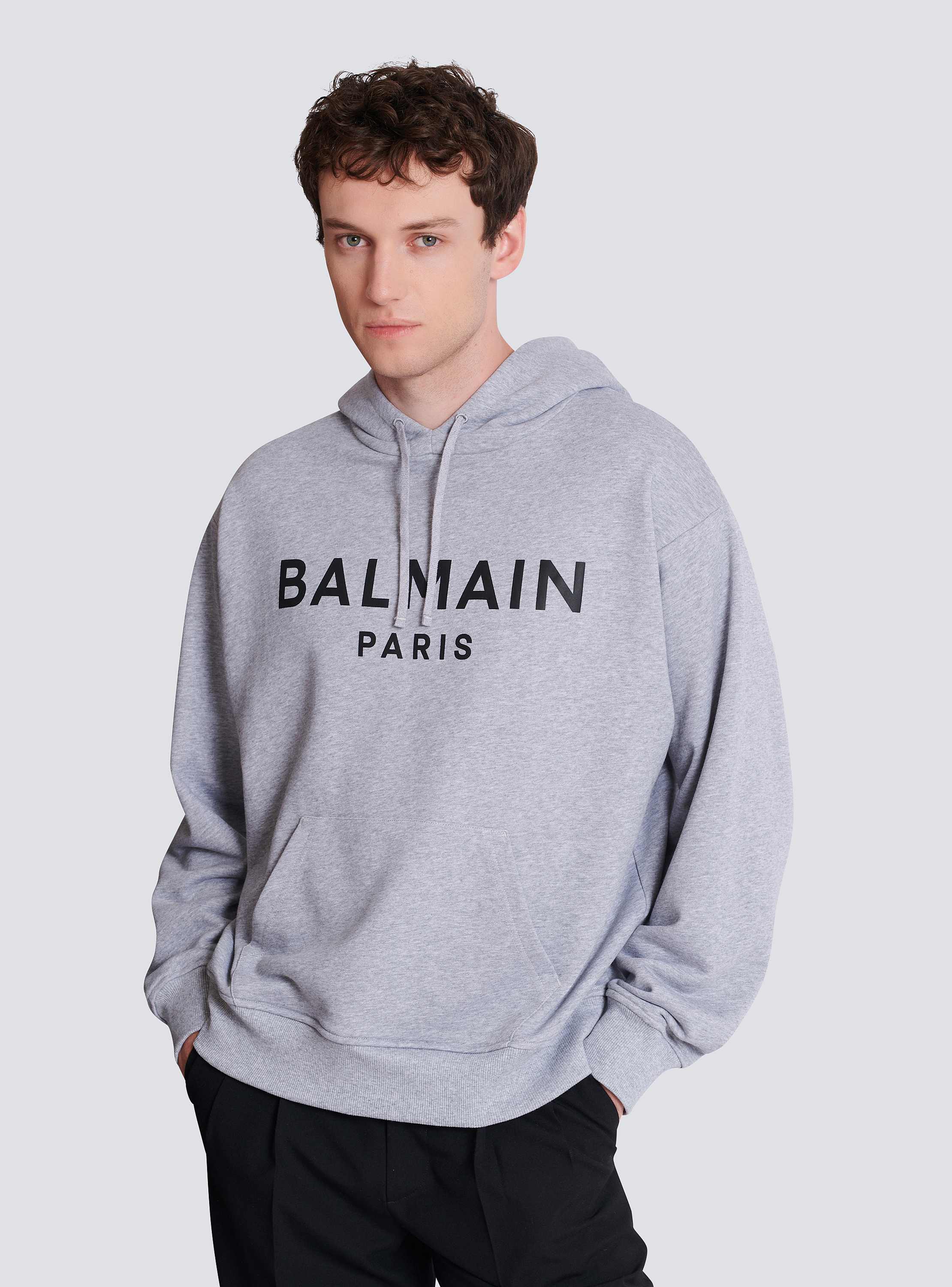 Printed cotton hoodie