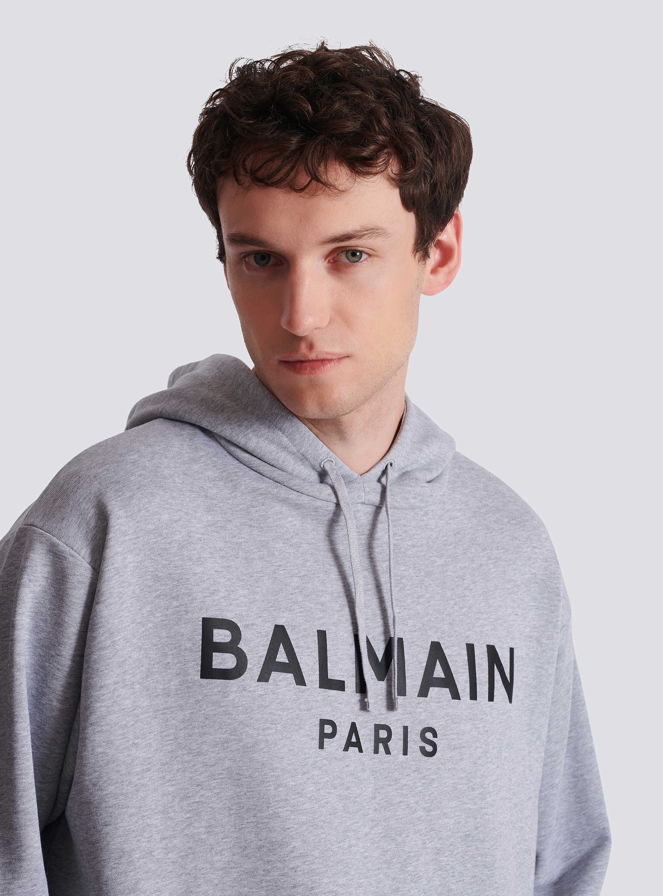 Printed cotton hoodie