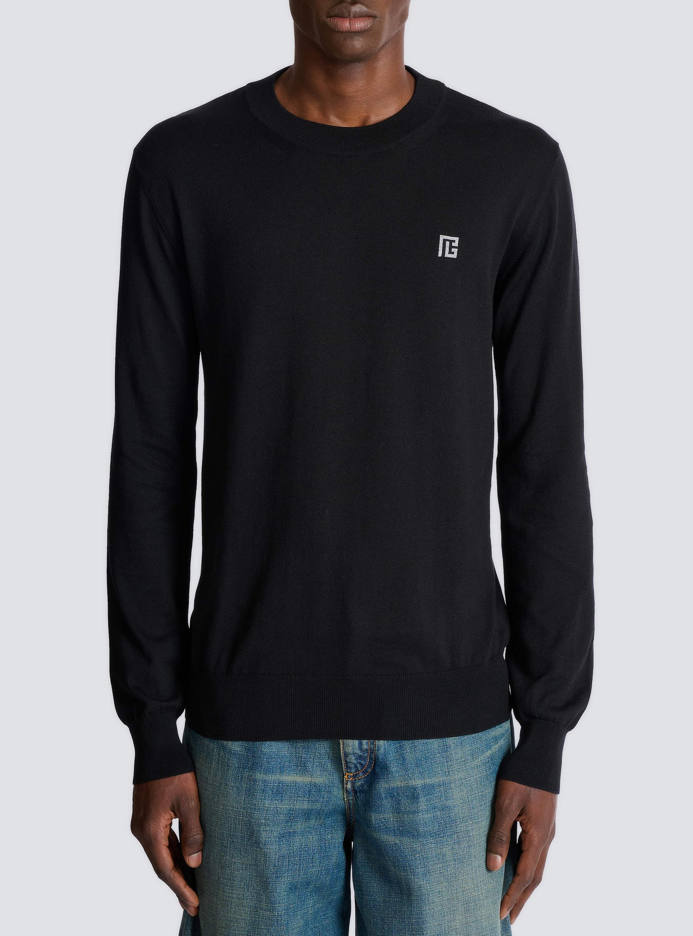 Fine silk and cotton jumper