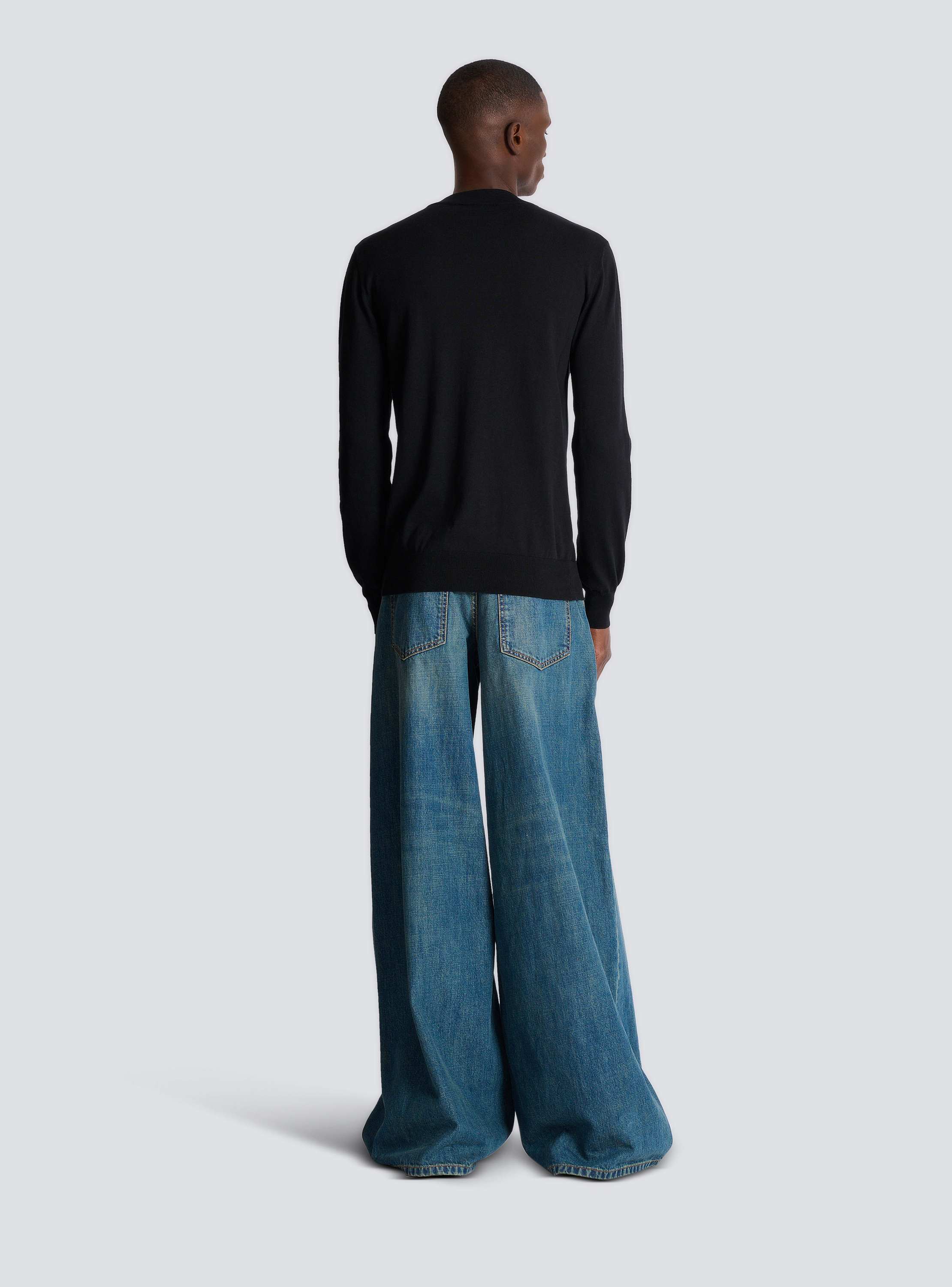 Fine silk and cotton jumper