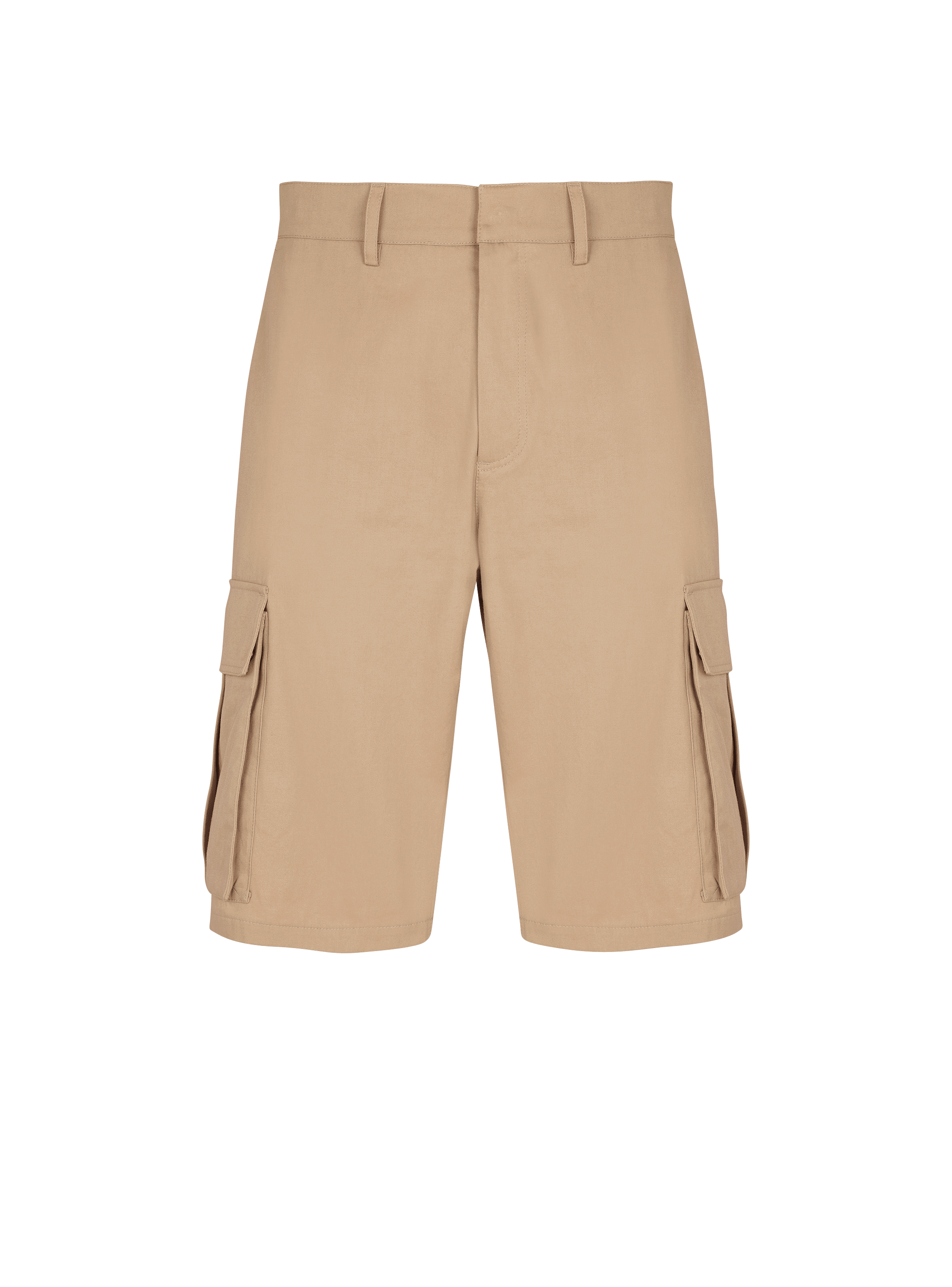 Cotton canvas cargo Bermuda shorts