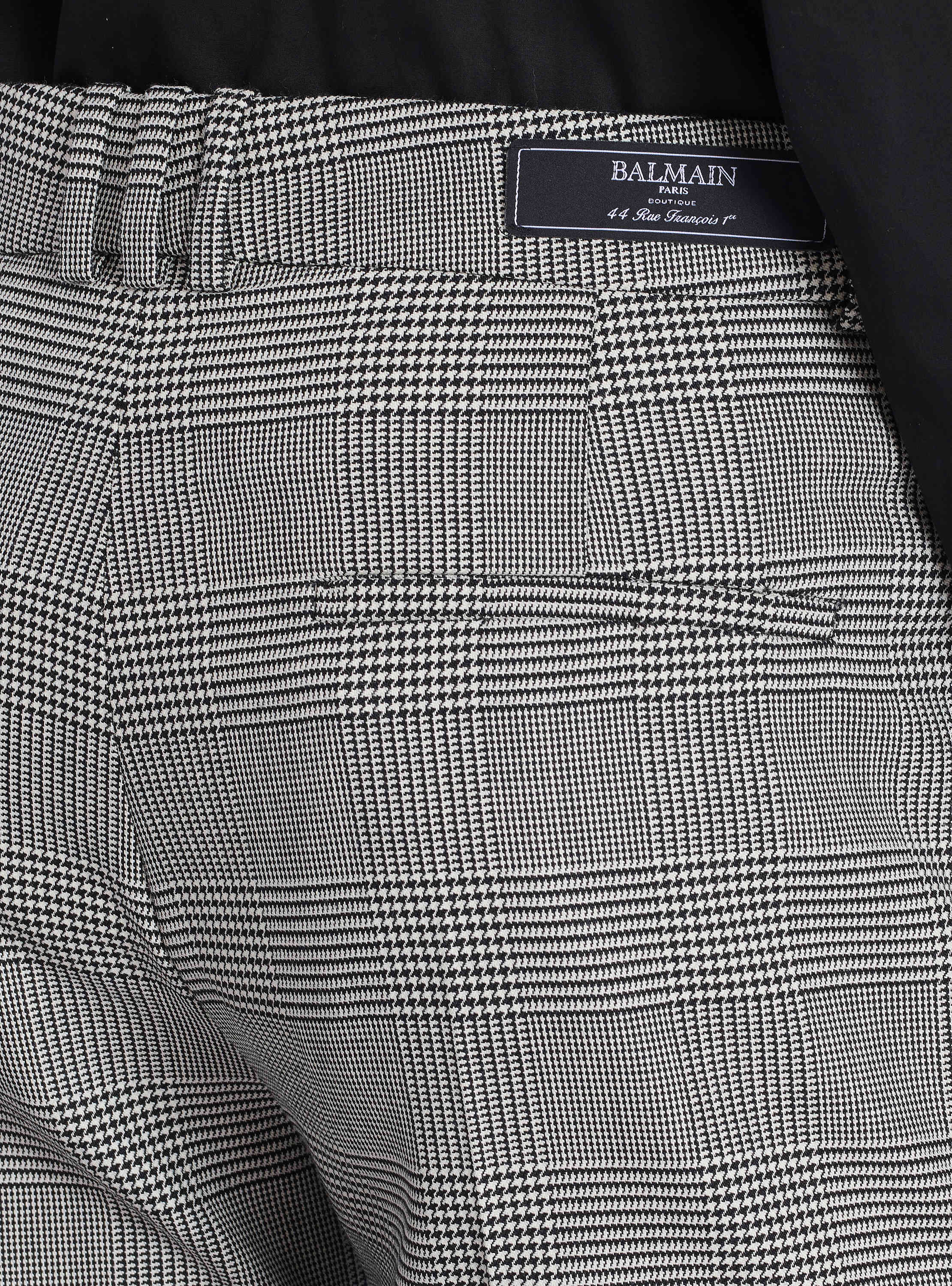 Darted trousers in Prince of Wales wool