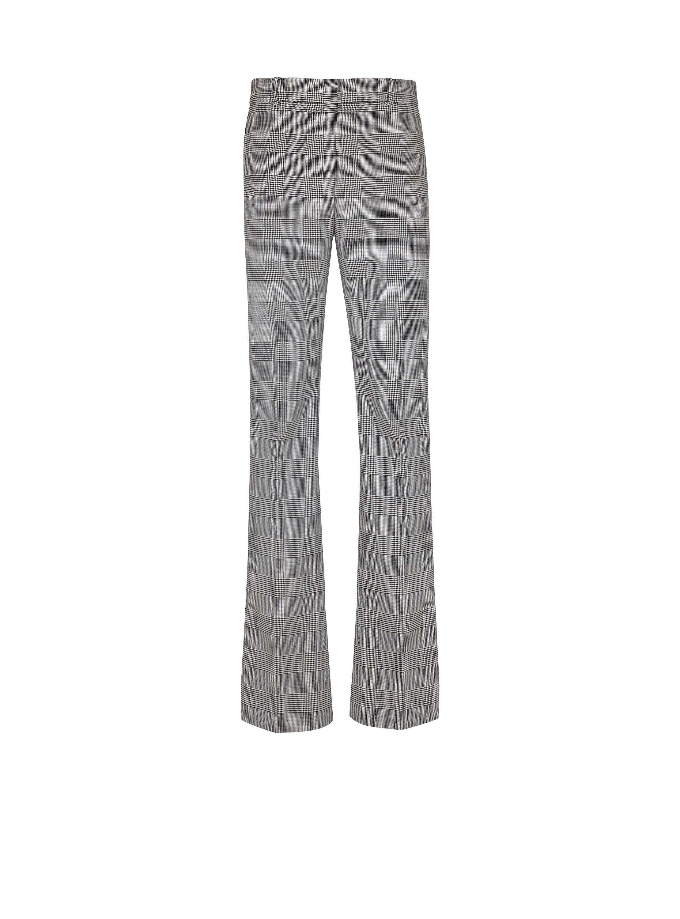 Darted trousers in Prince of Wales wool