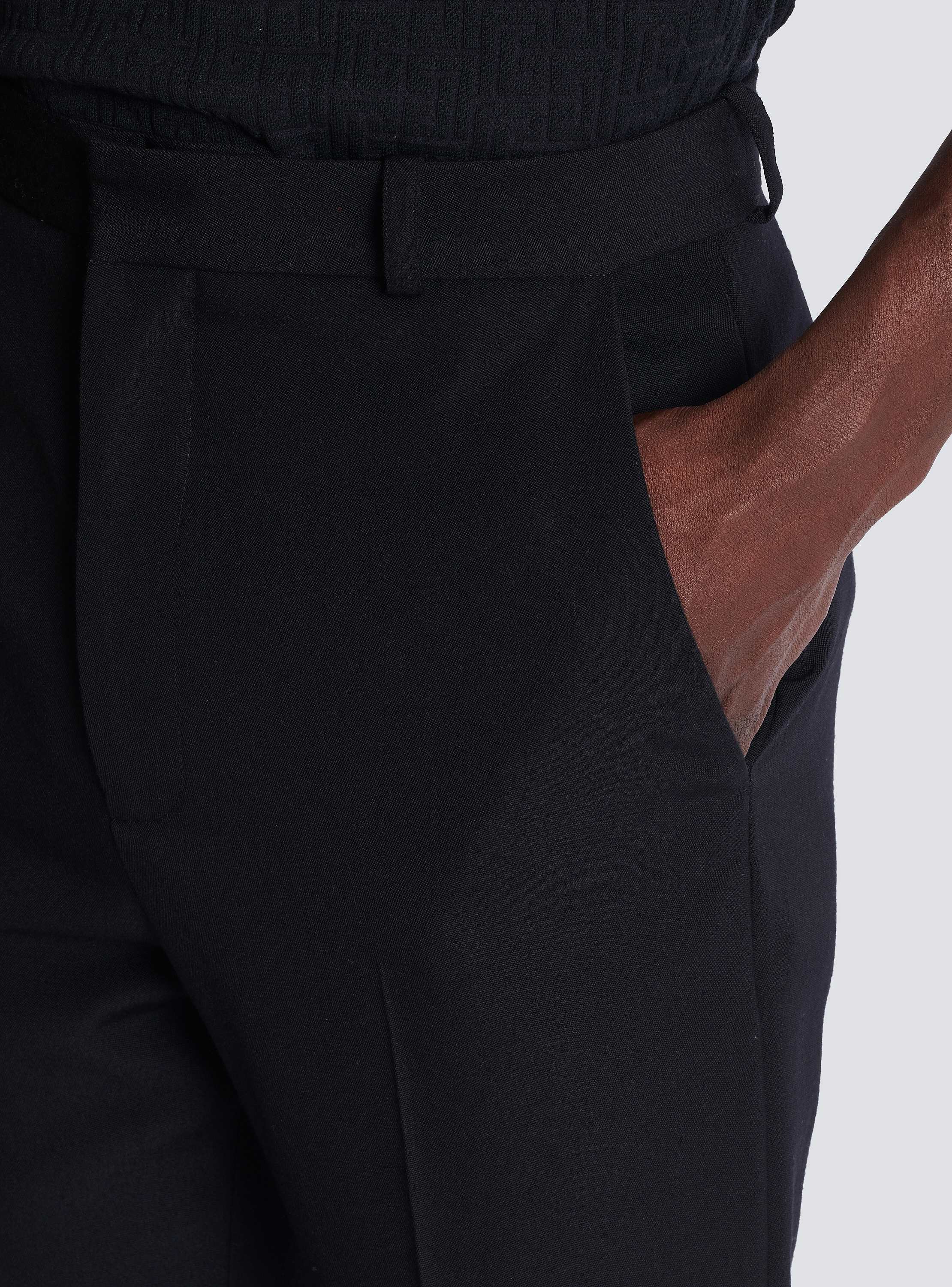 Wool darted trousers