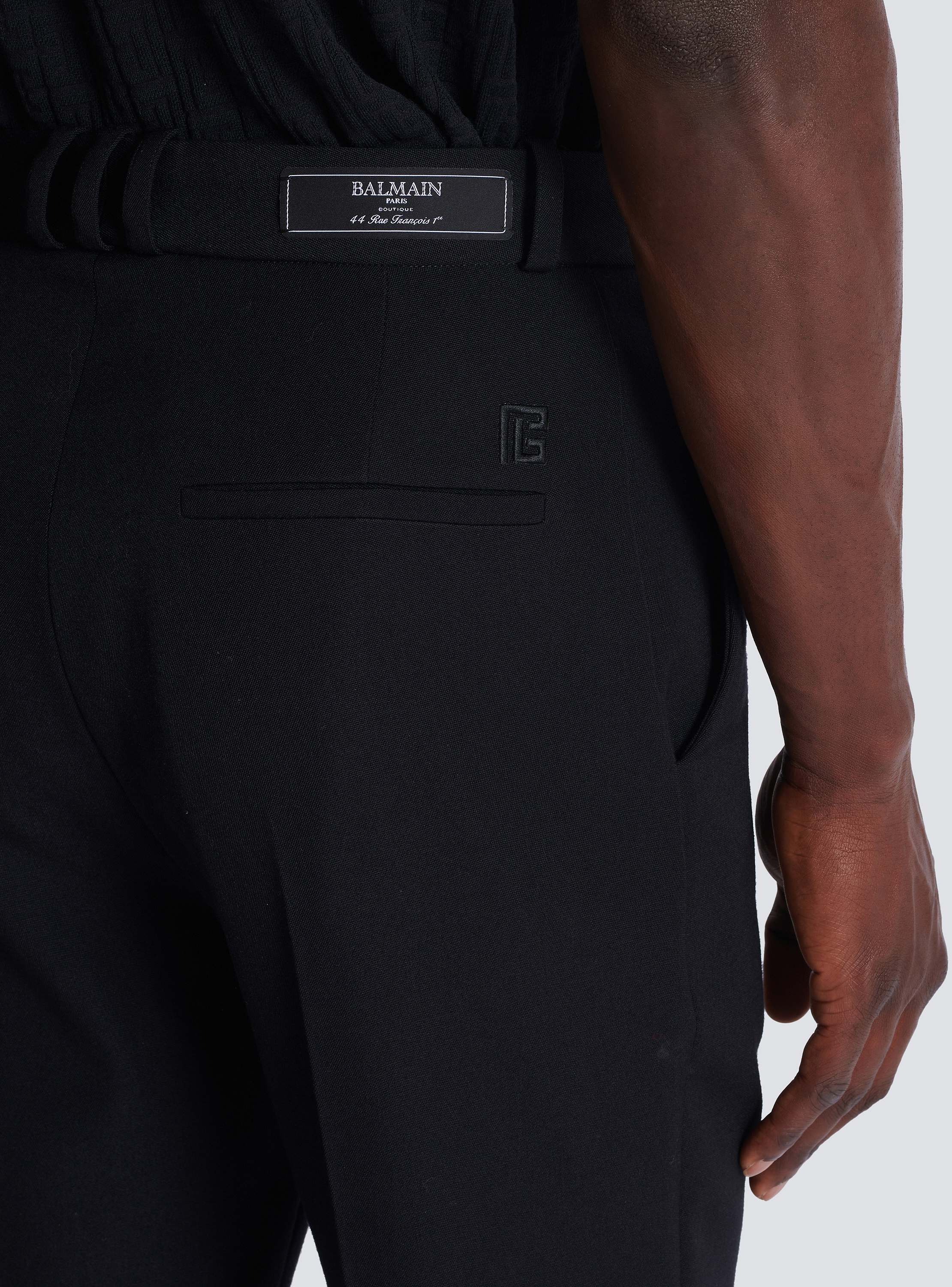 Wool darted trousers